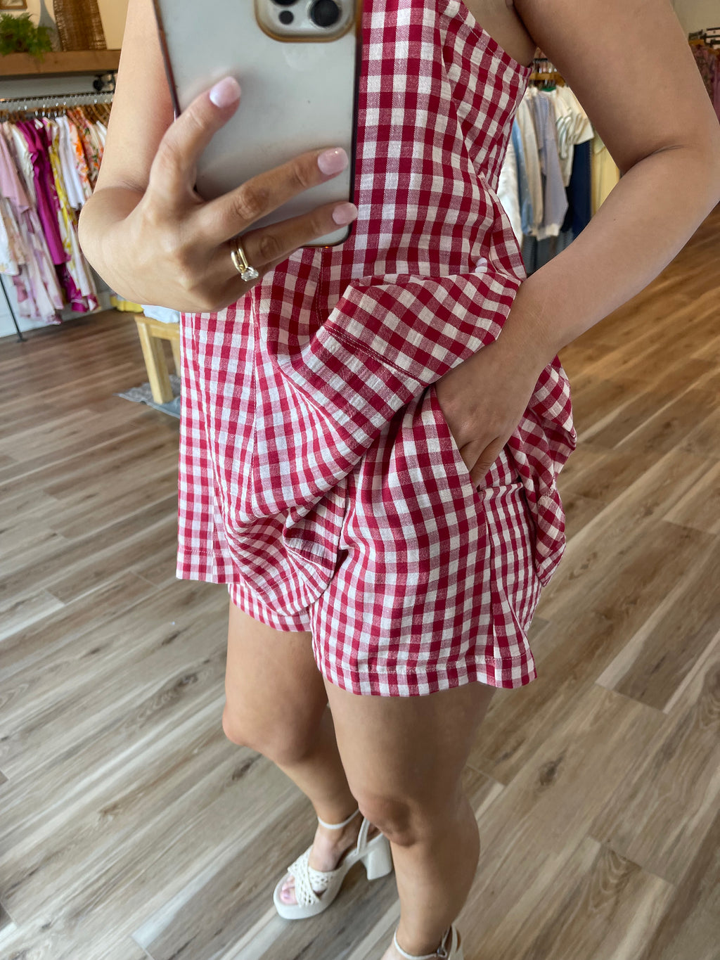 Farah Gingham Romper