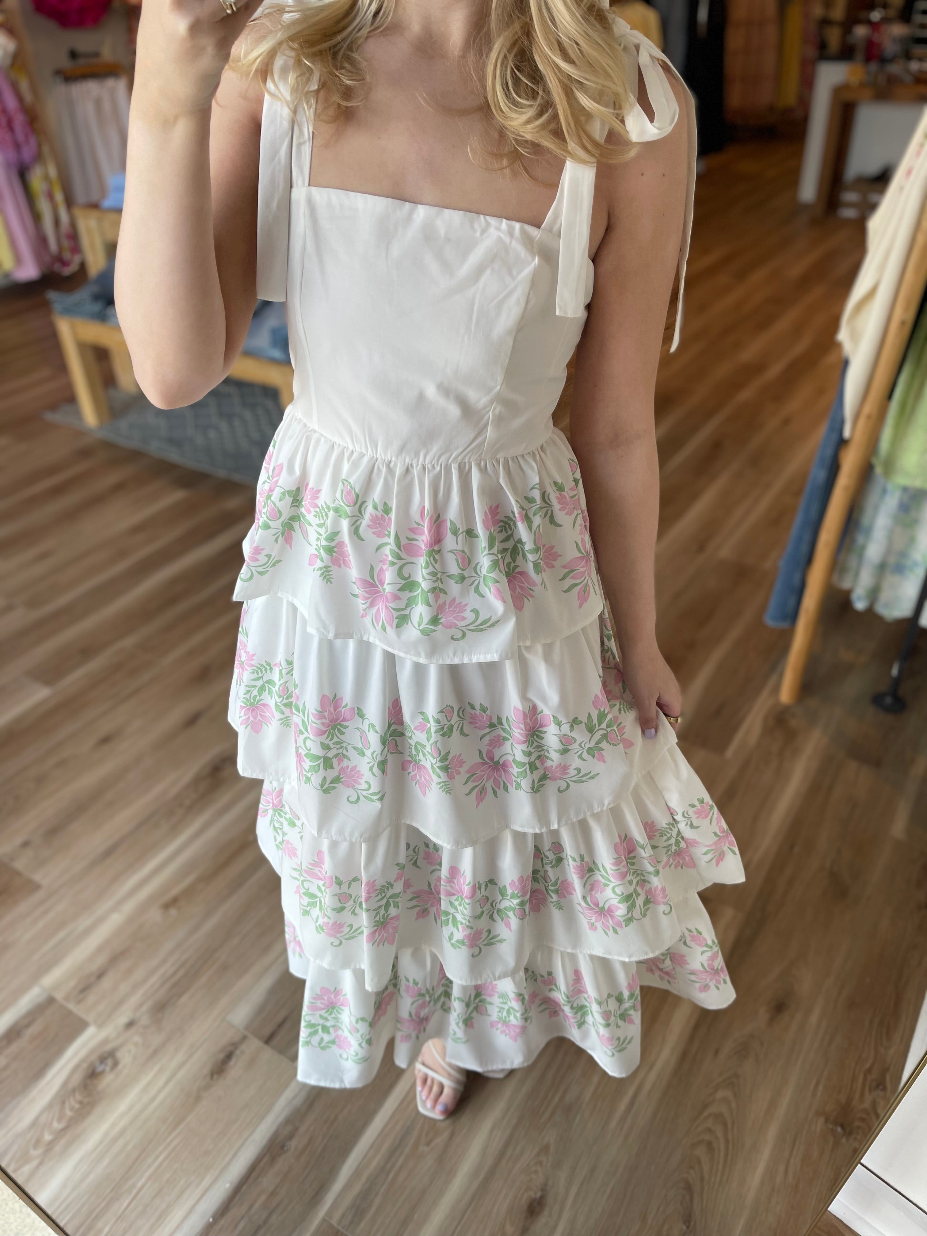 Sage Floral Maxi Dress