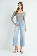 Scissor Cut Wide Leg Denim