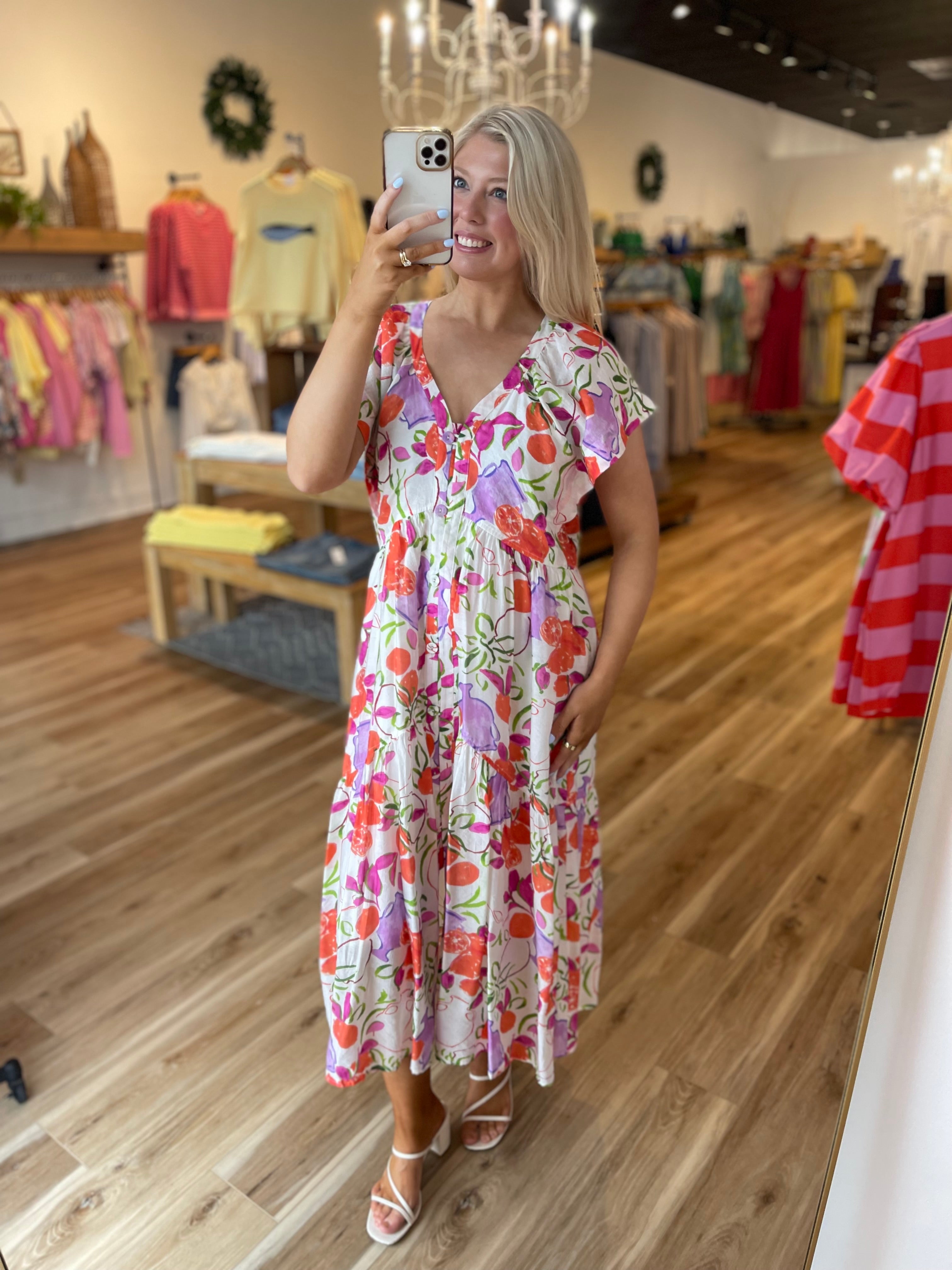 Macie Floral Midi Dress