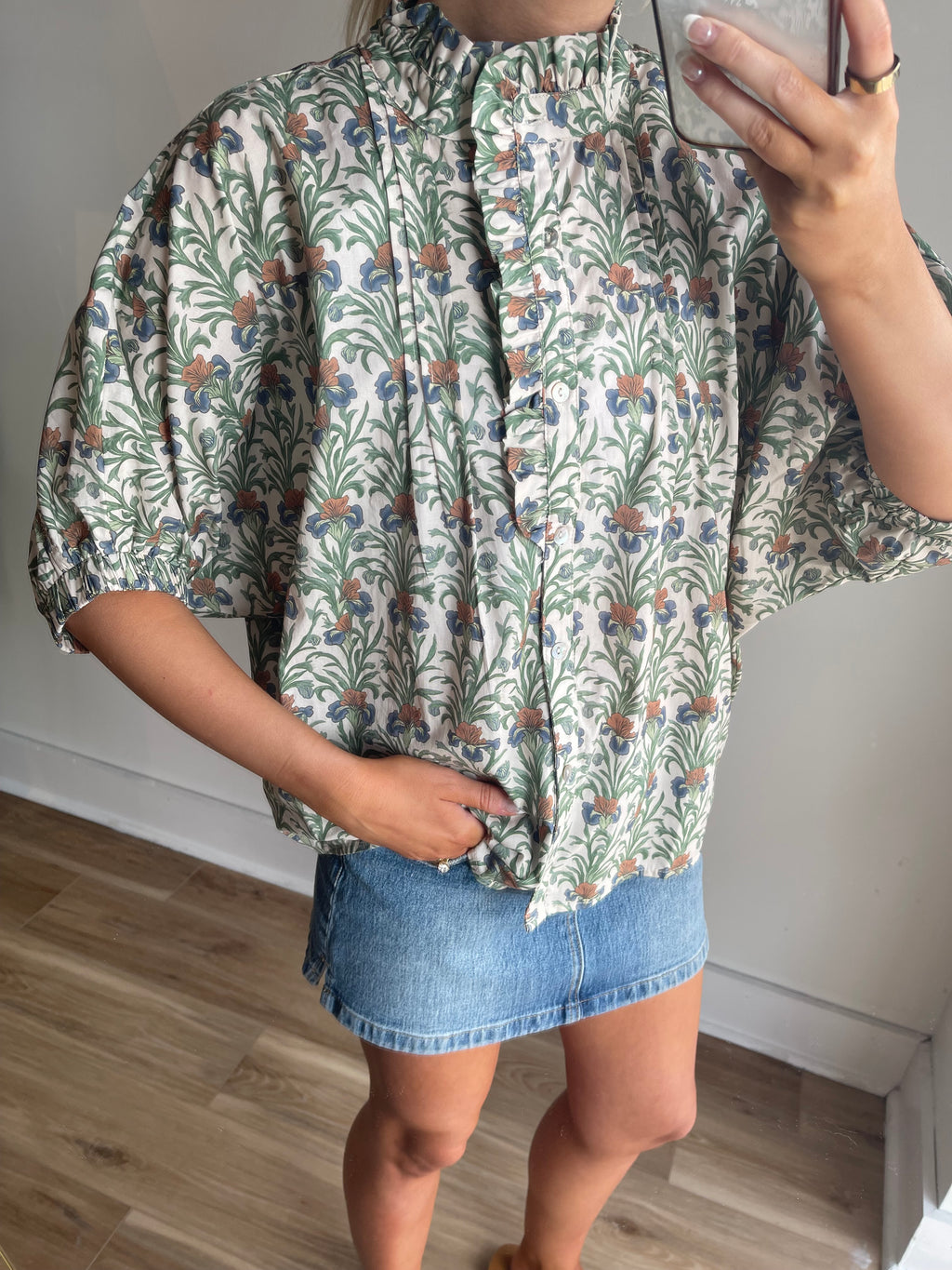 Iris Floral Top