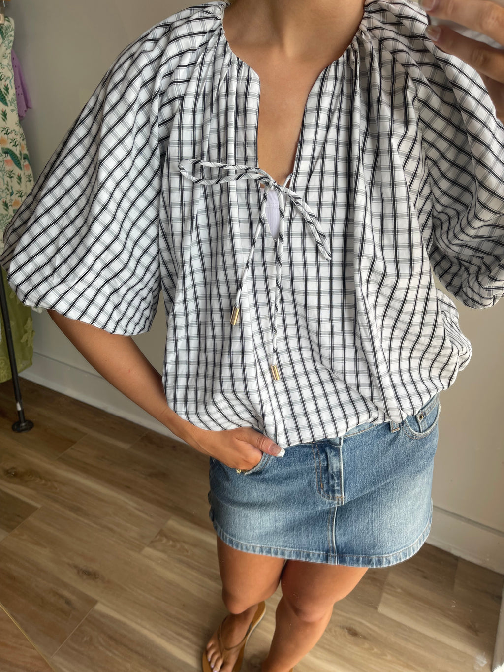 Macy Plaid Blouse