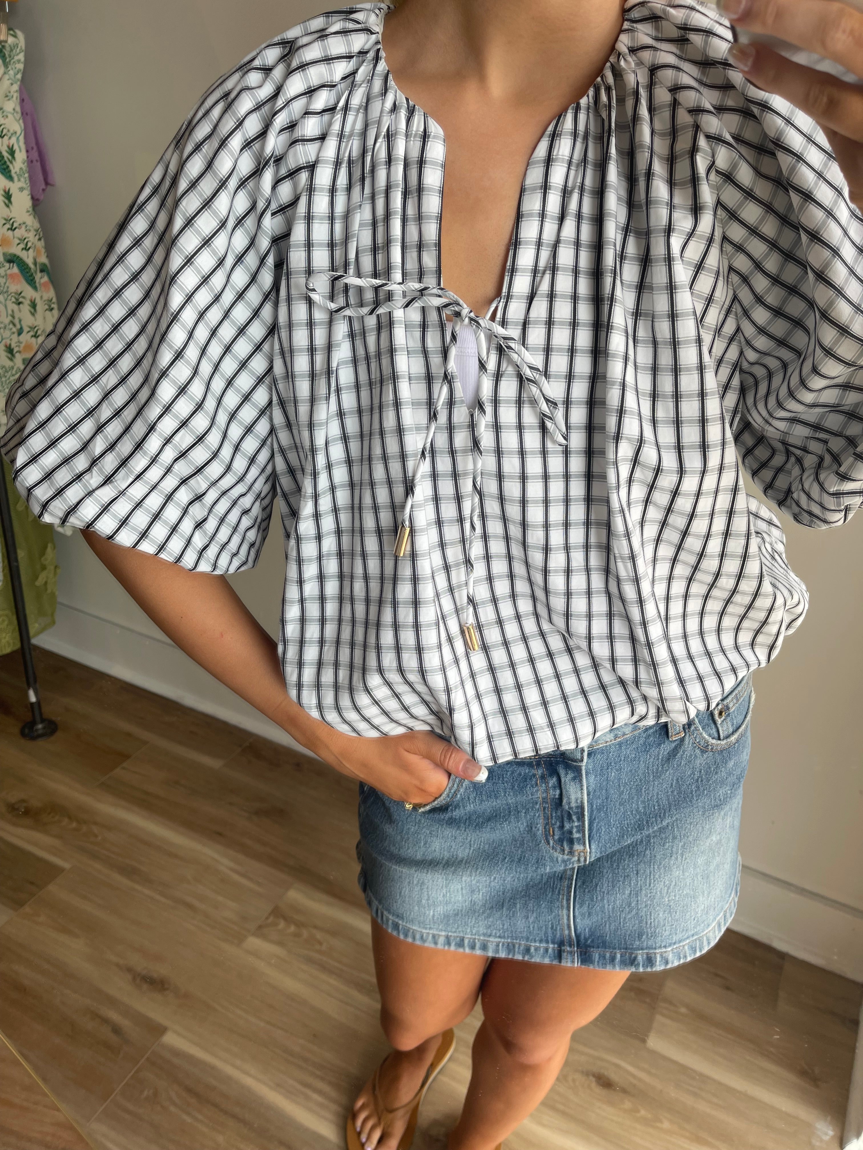 Macy Plaid Blouse