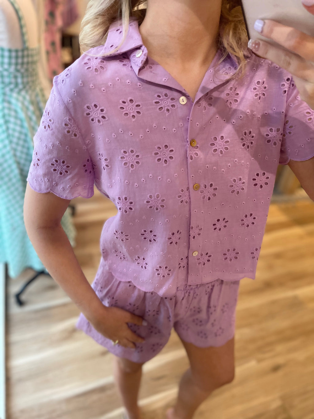 Scottie Eyelet Top