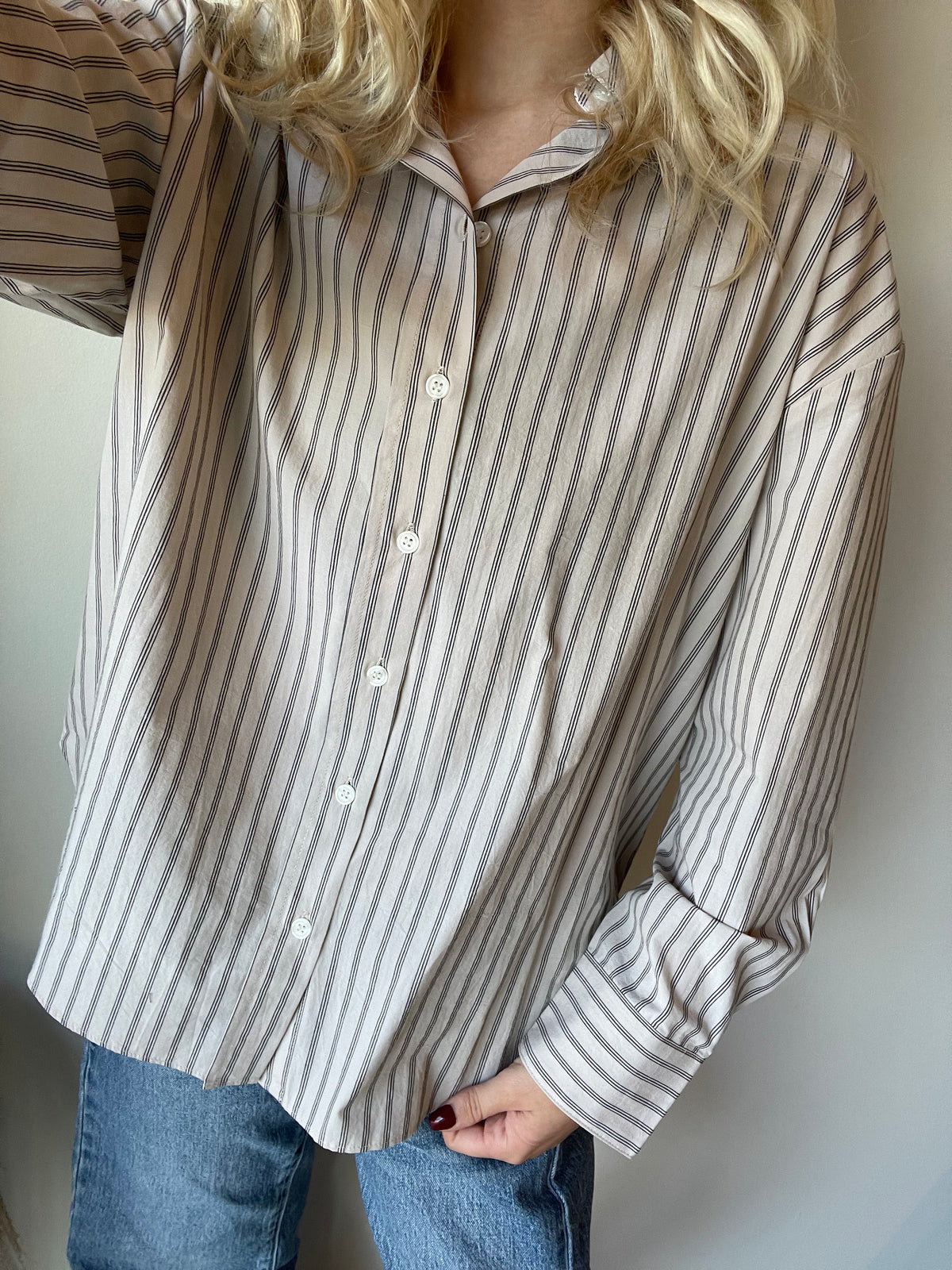 Sadie Stripe Button Down Top