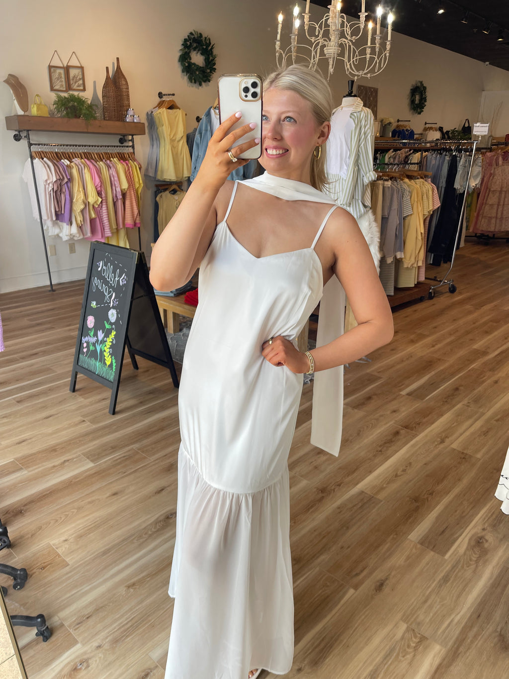 Sutton Maxi Dress with Neck Scarf