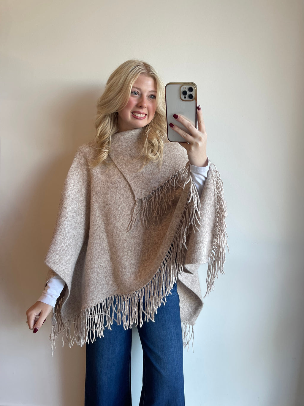 James Poncho Sweater