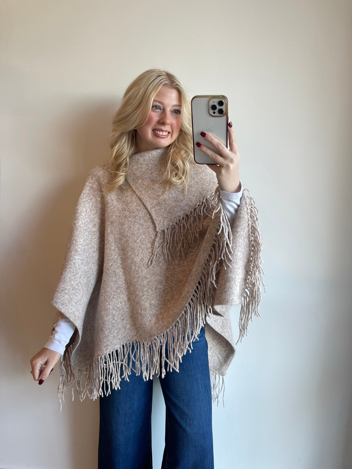 James Poncho Sweater