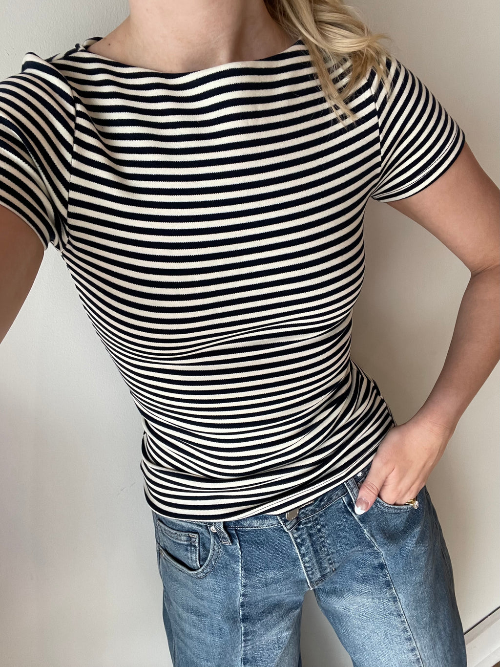 Kate Striped Fitted Top