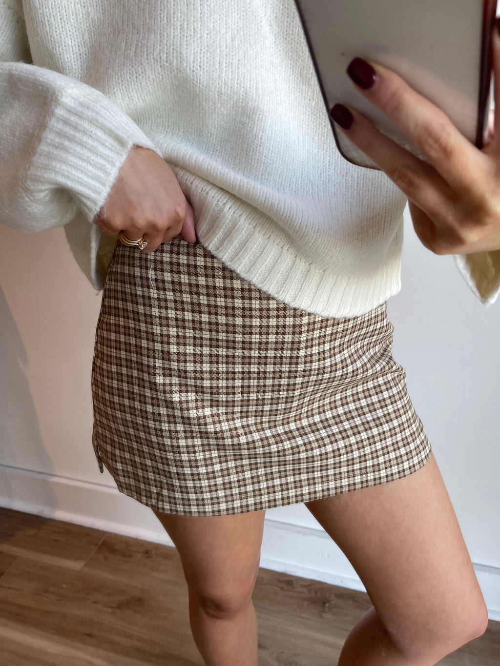 Charlie Checkered Mini Skort