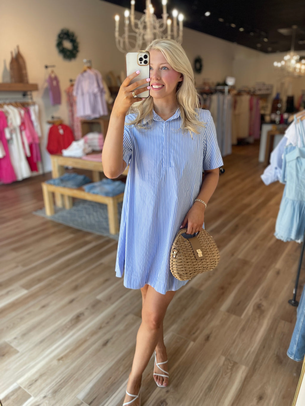 Hannah Striped Mini Dress