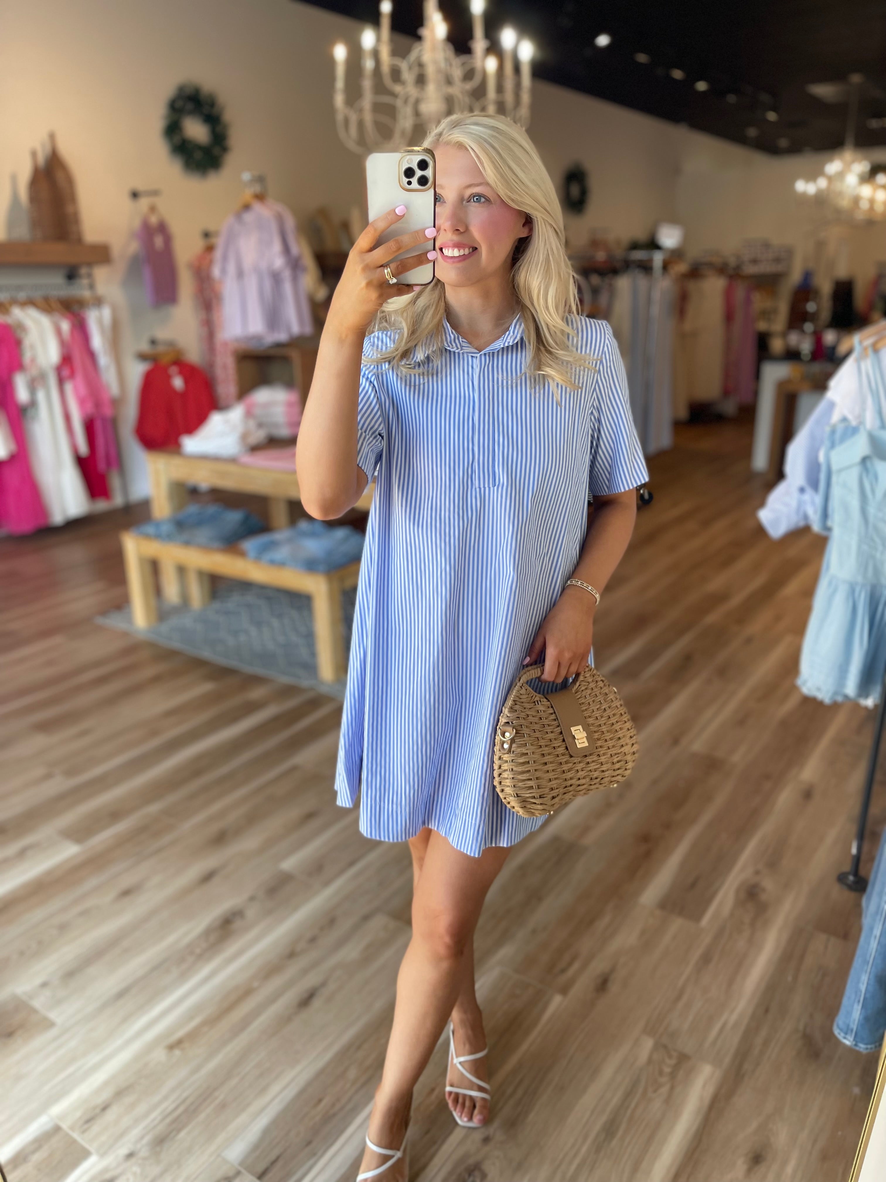 Hannah Striped Mini Dress