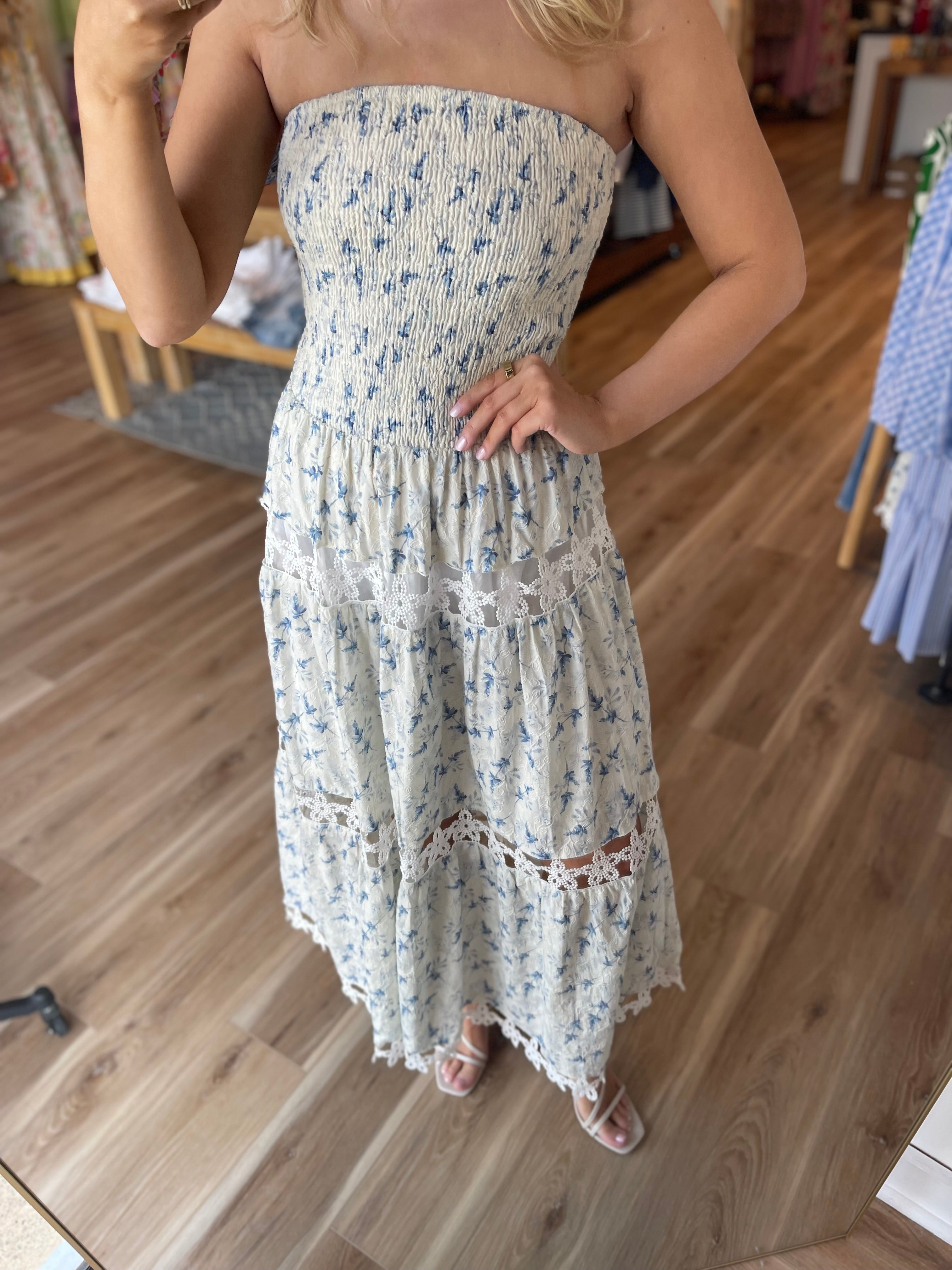 Ellie Eyelet Midi Dress