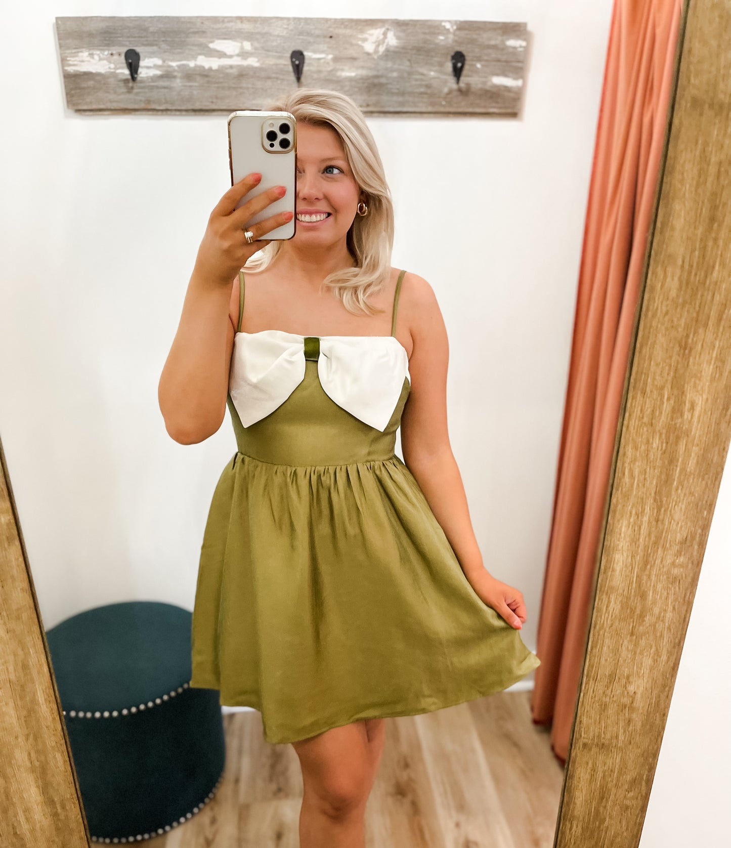 Jasmine Bow Front Mini Dress