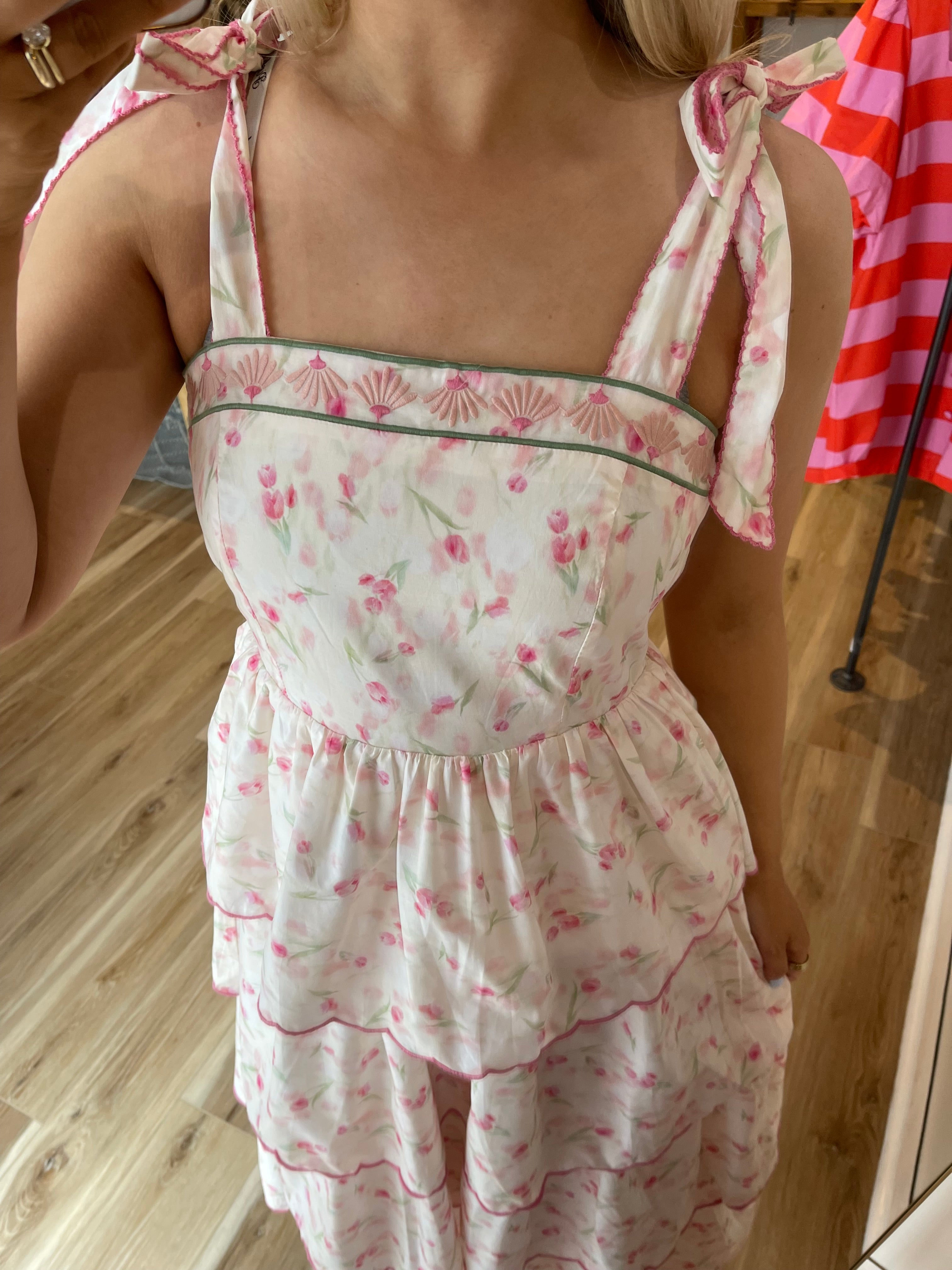 Lindsay Tiered Midi Dress