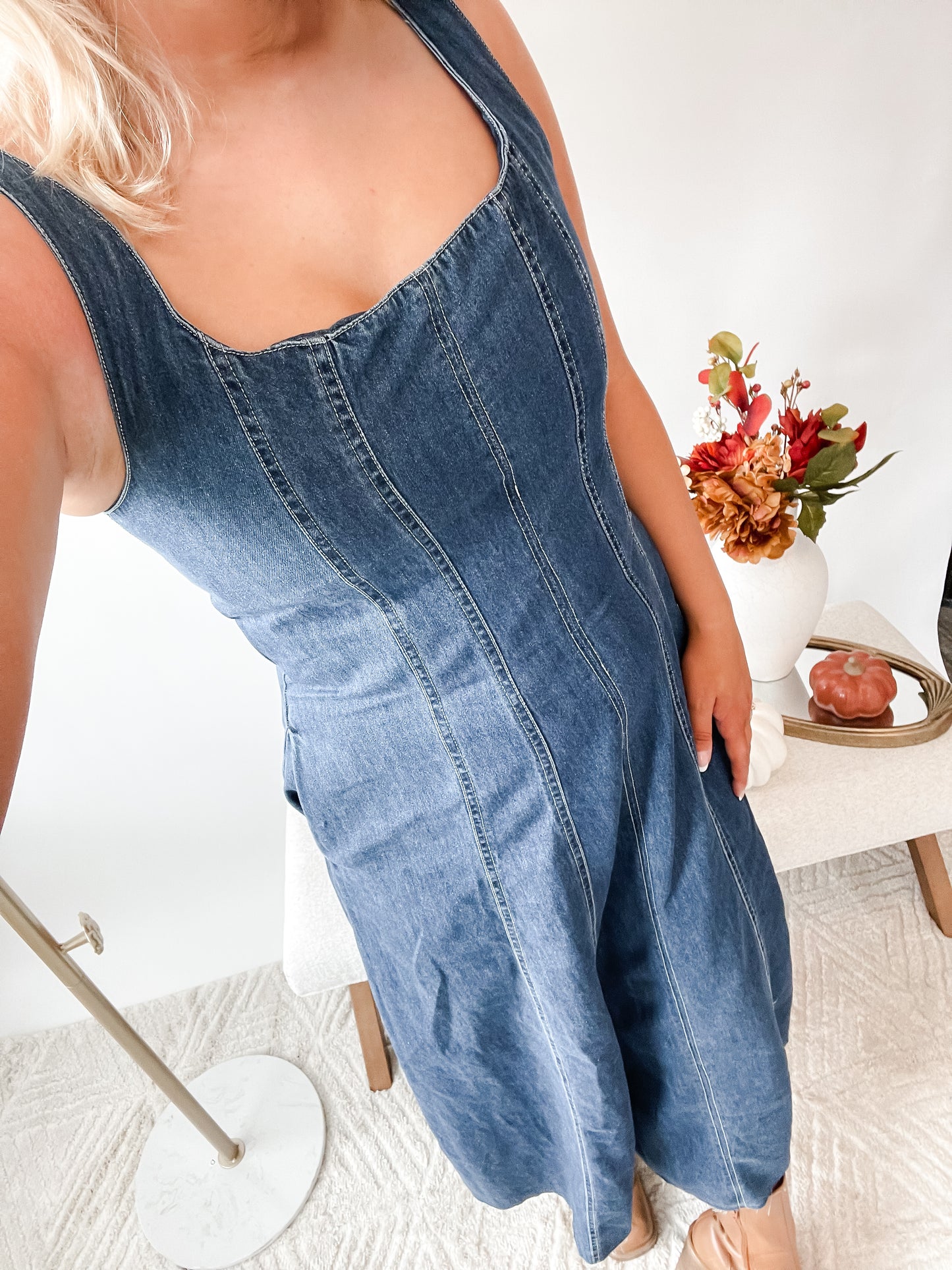 Dylan Denim Midi Dress