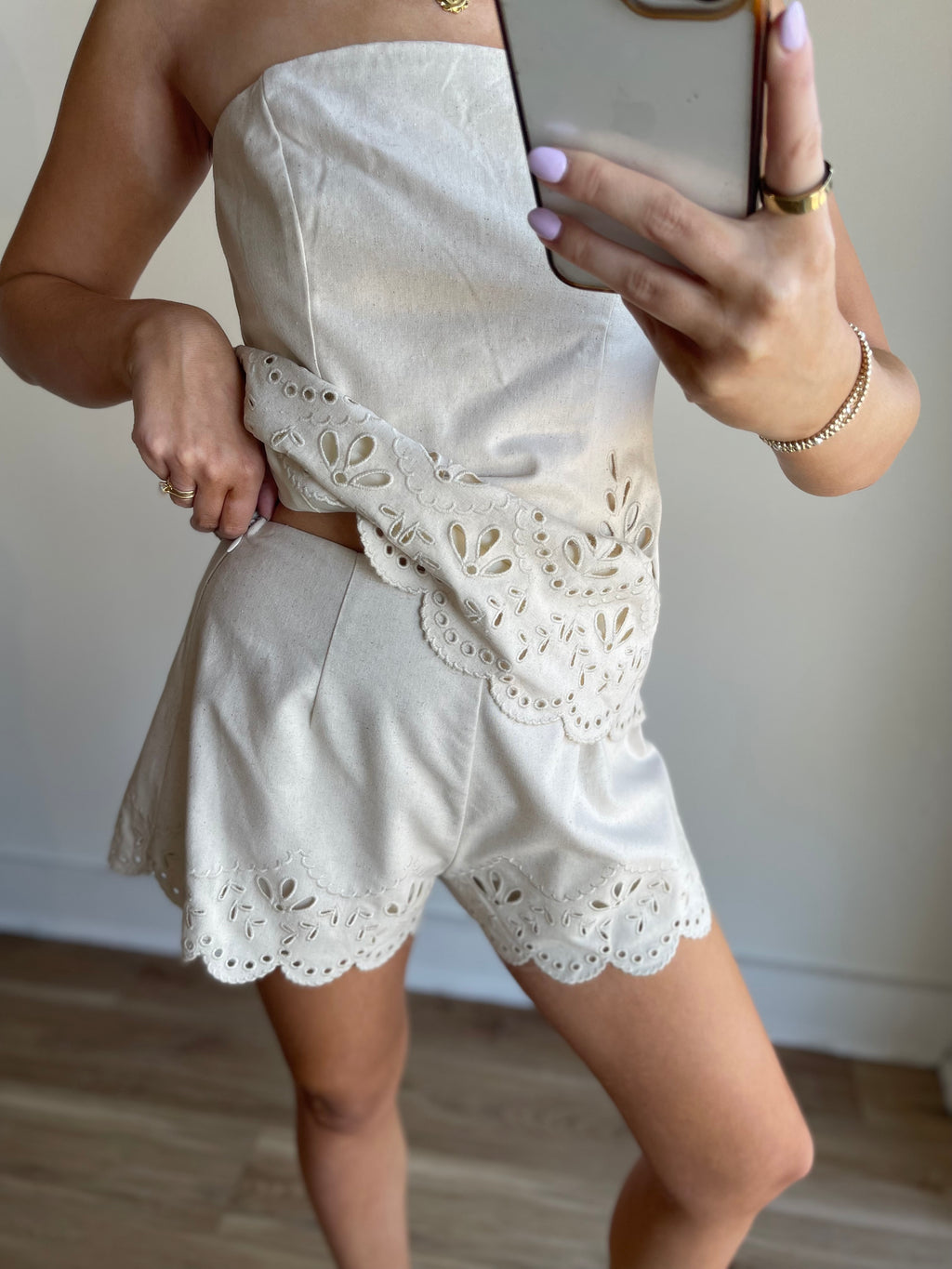 Lara Embroidered Short Set