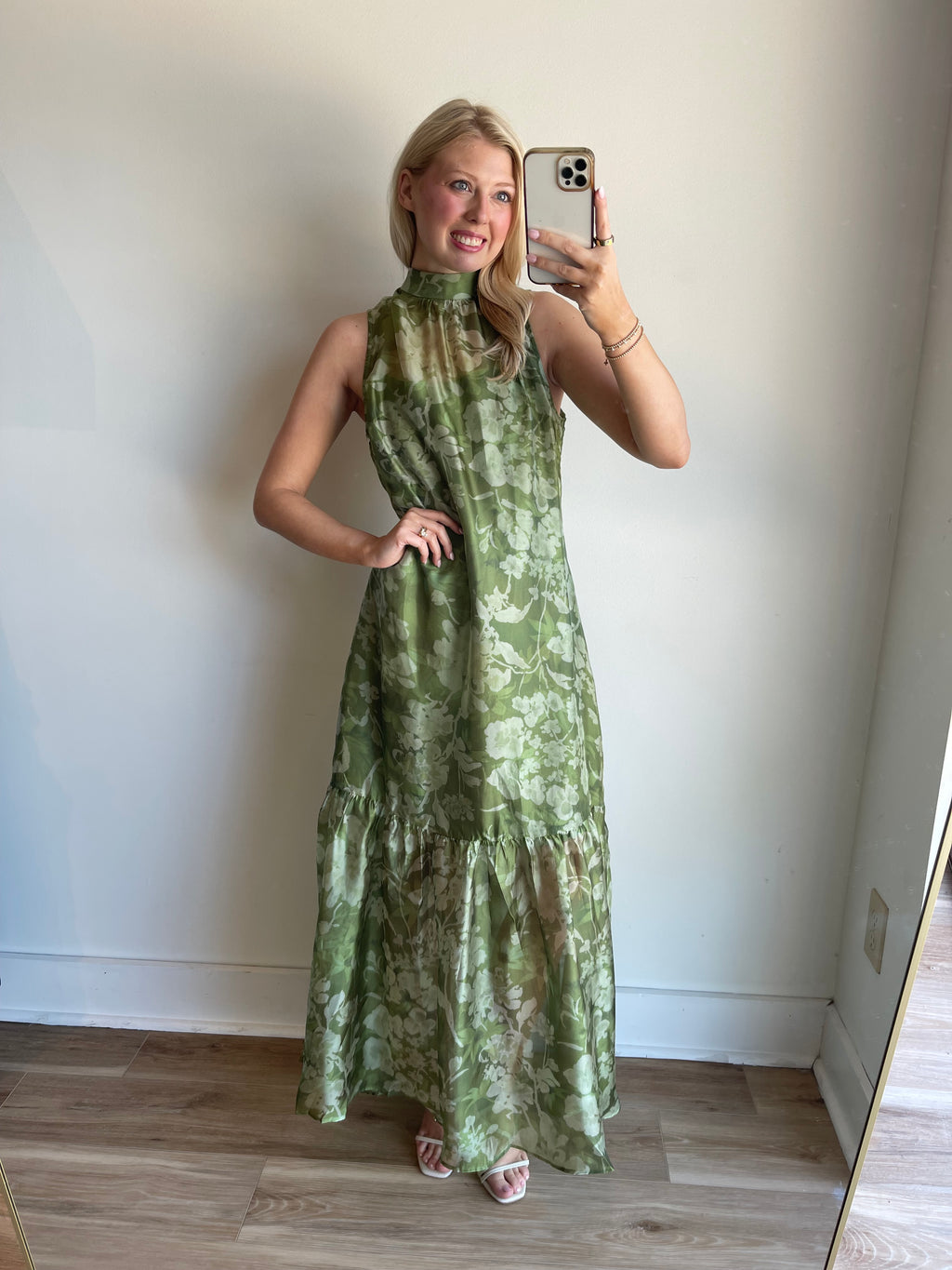 Organza Floral Maxi Dress