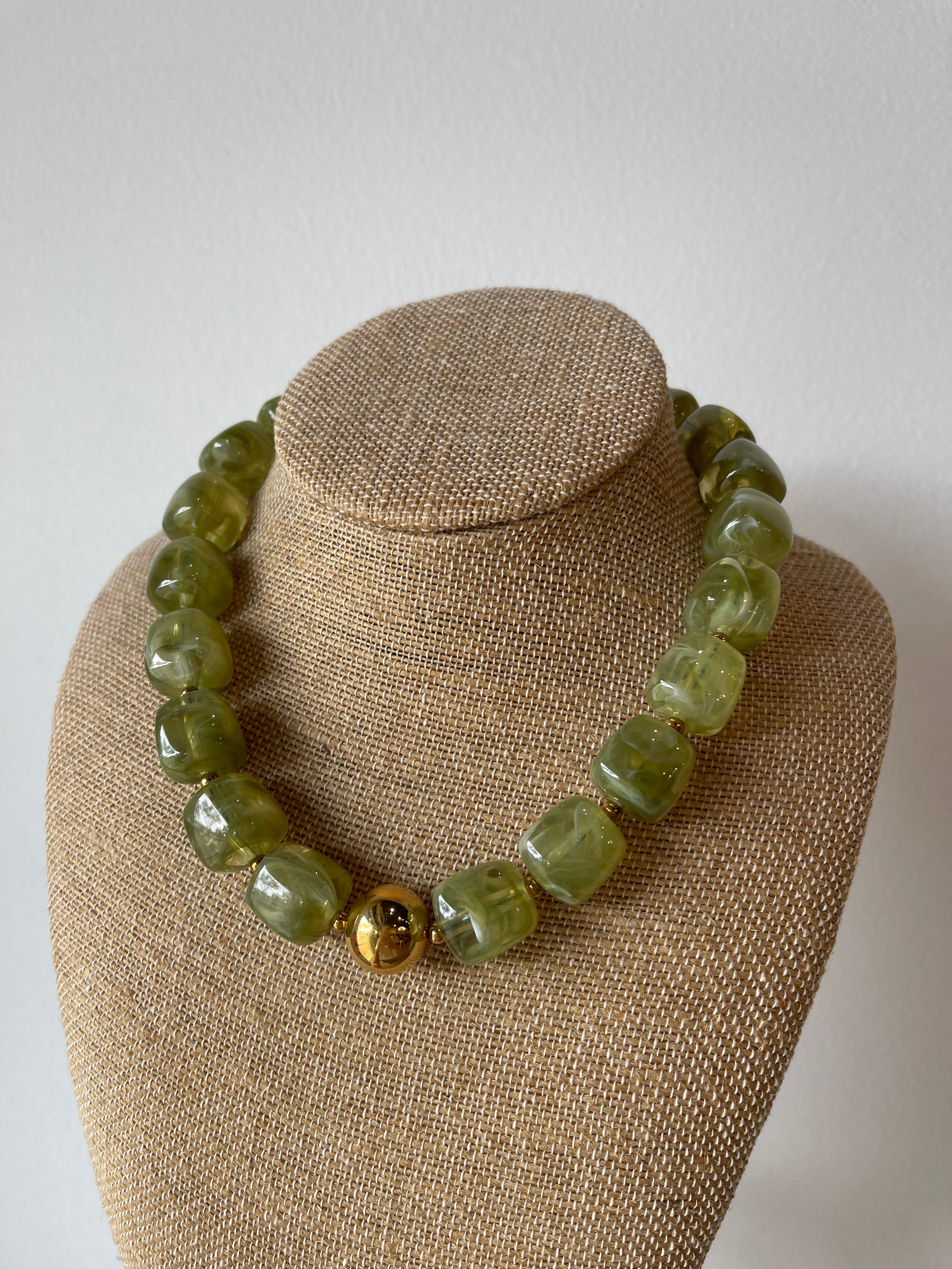 Cube Bead Necklace