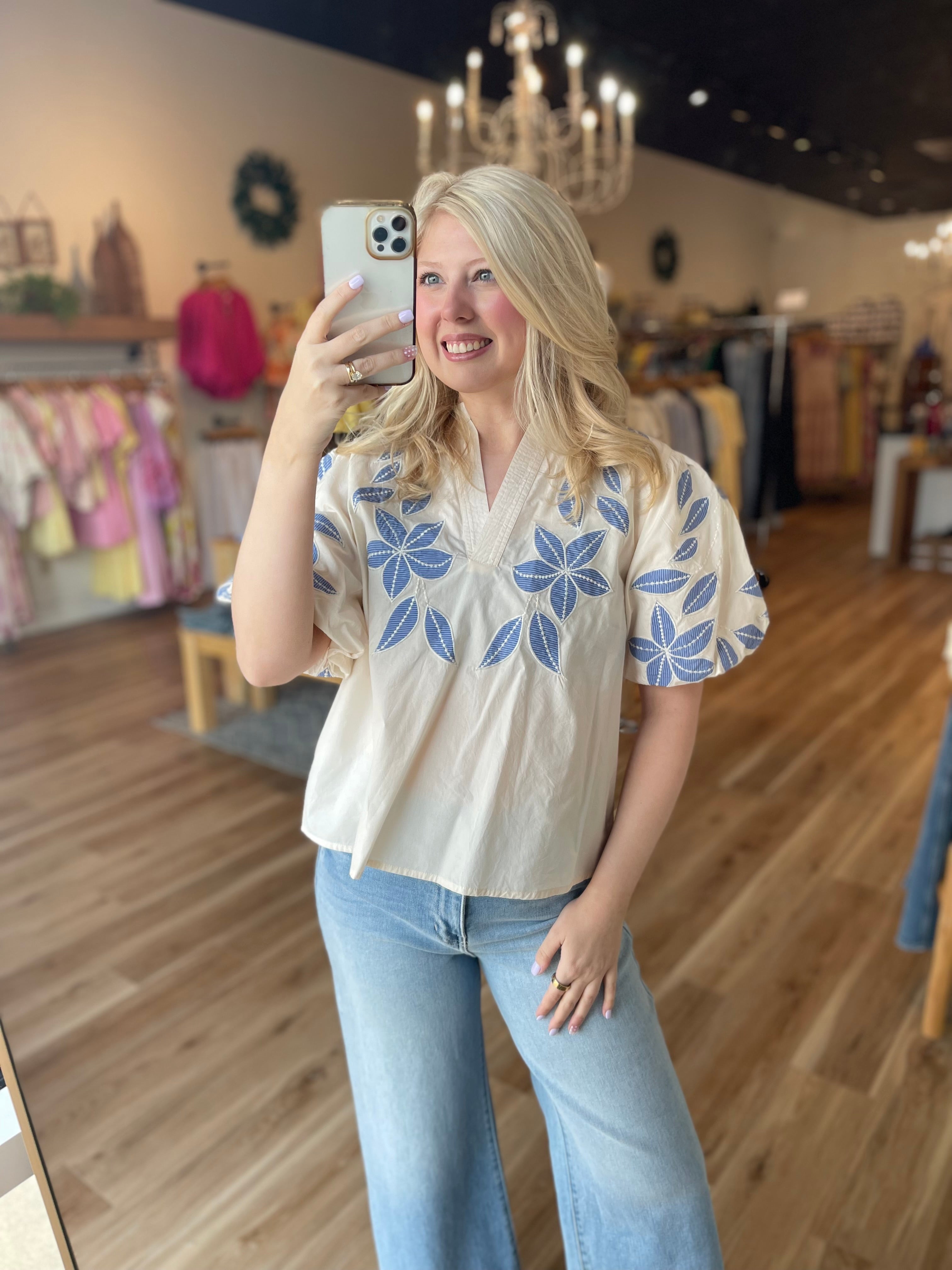 Mia Embroidered Top