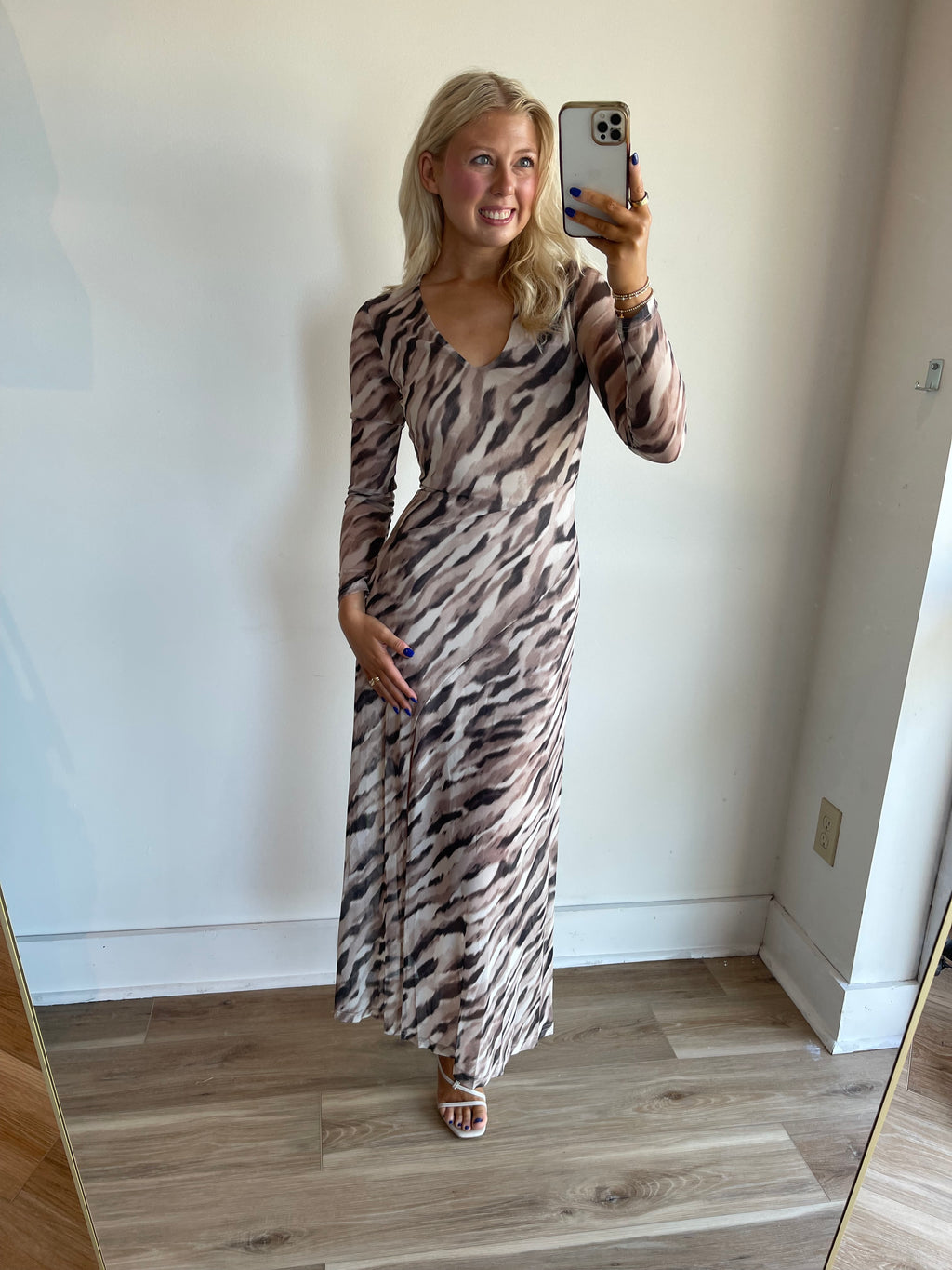 Madeleine Zebra Print Maxi Dress
