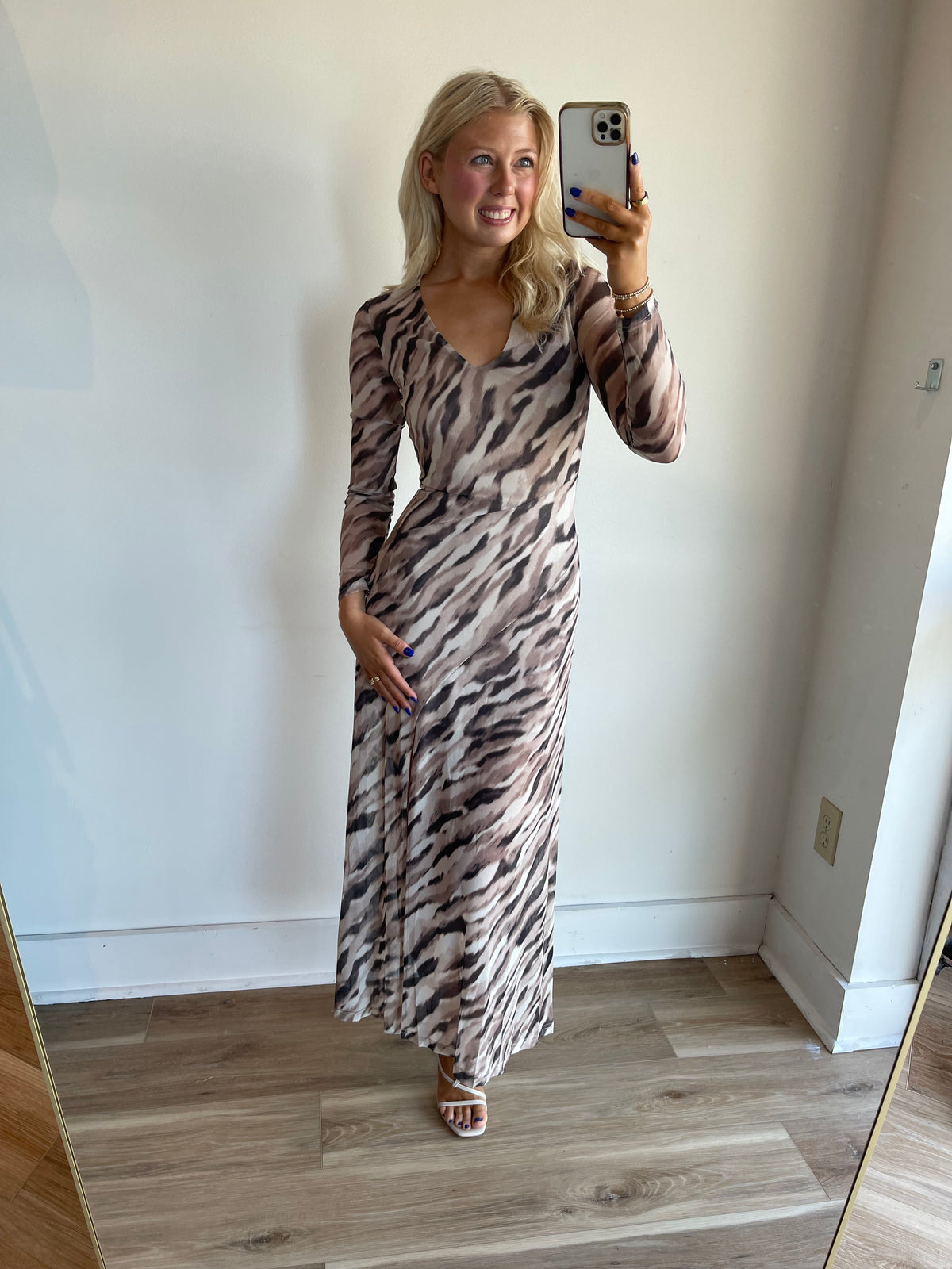Madeleine Zebra Print Maxi Dress