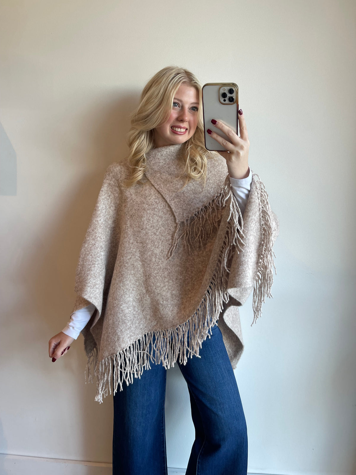 James Poncho Sweater