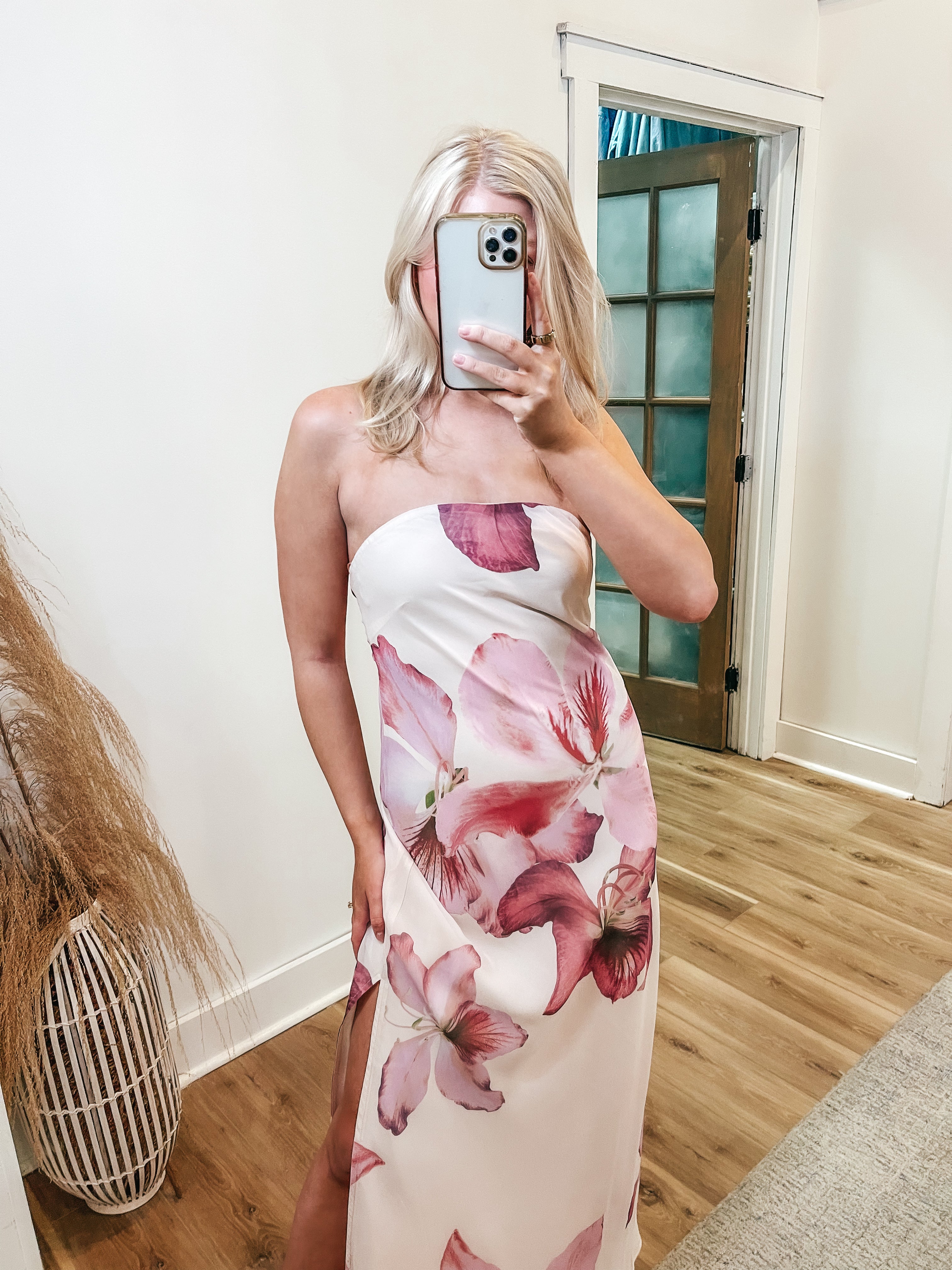 Bloomlight Strapless Maxi Dress