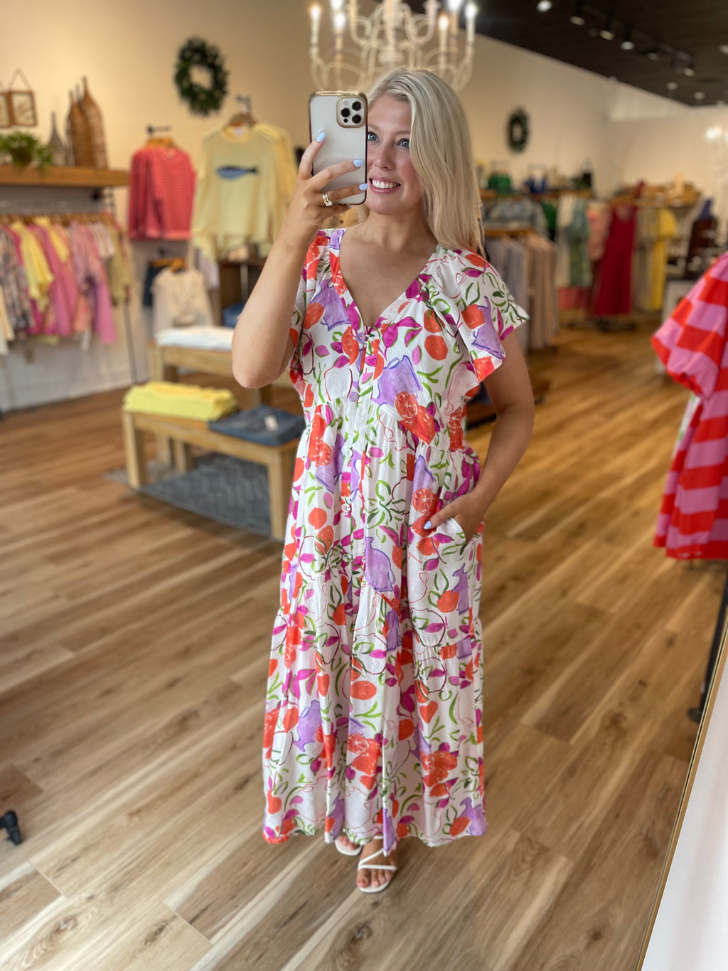 Macie Floral Midi Dress