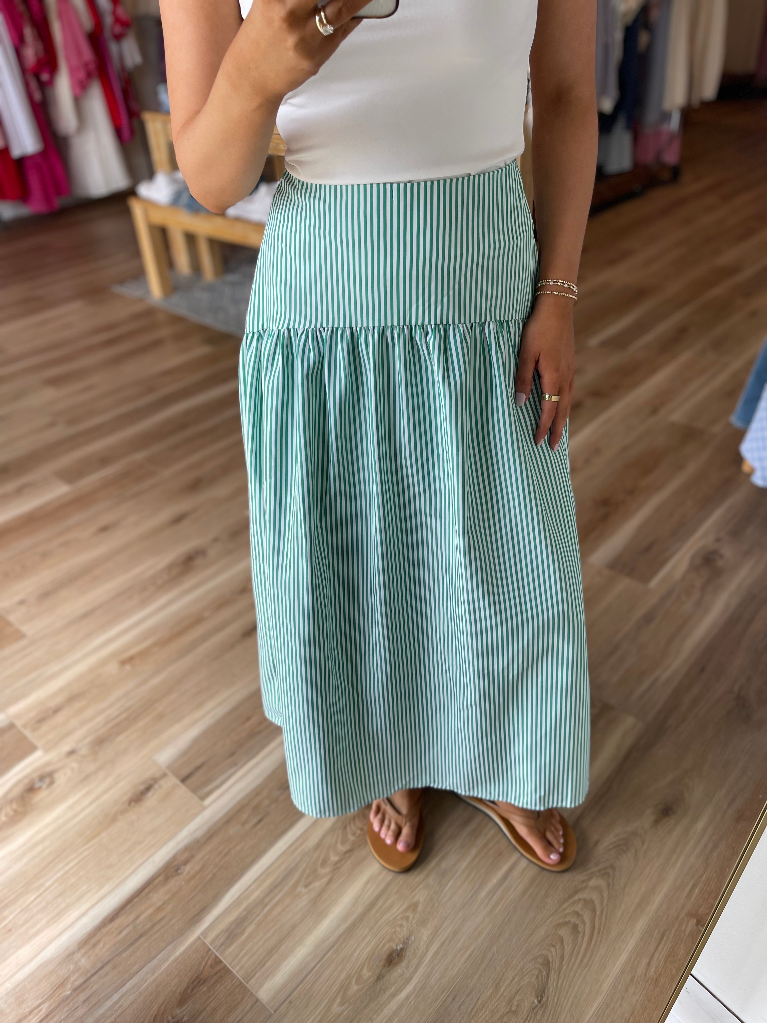 Jessie Striped Maxi Skirt