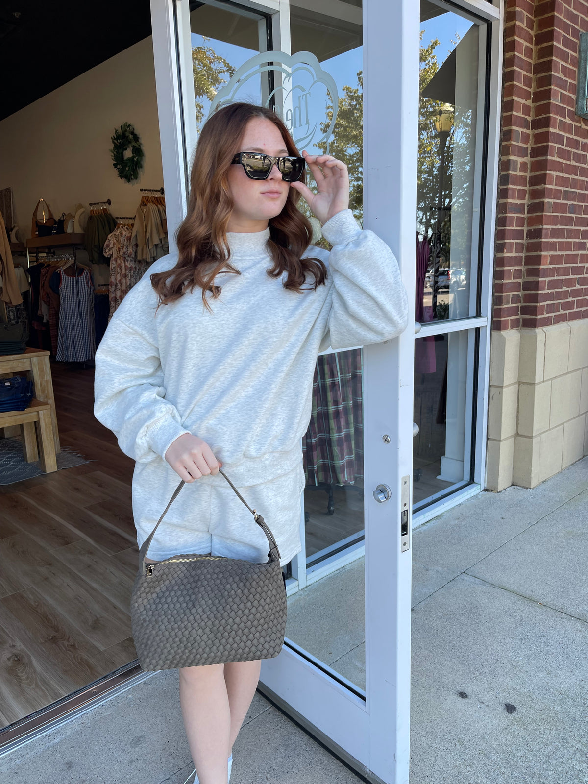 Mock Neck Sweater Short Set