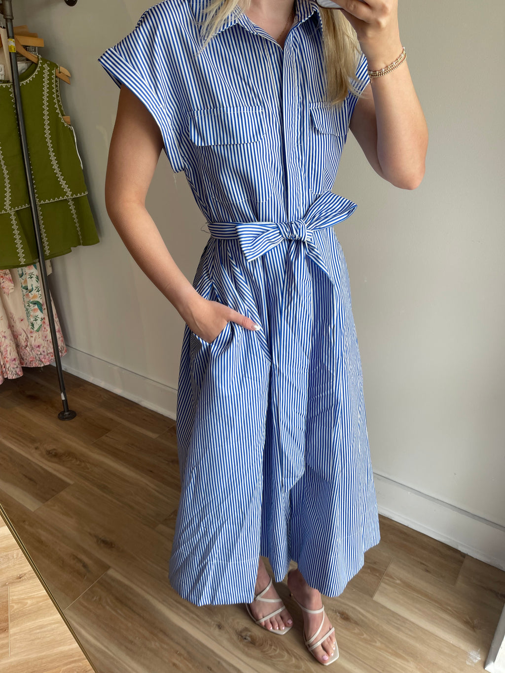 June Stripe Shirt Dress