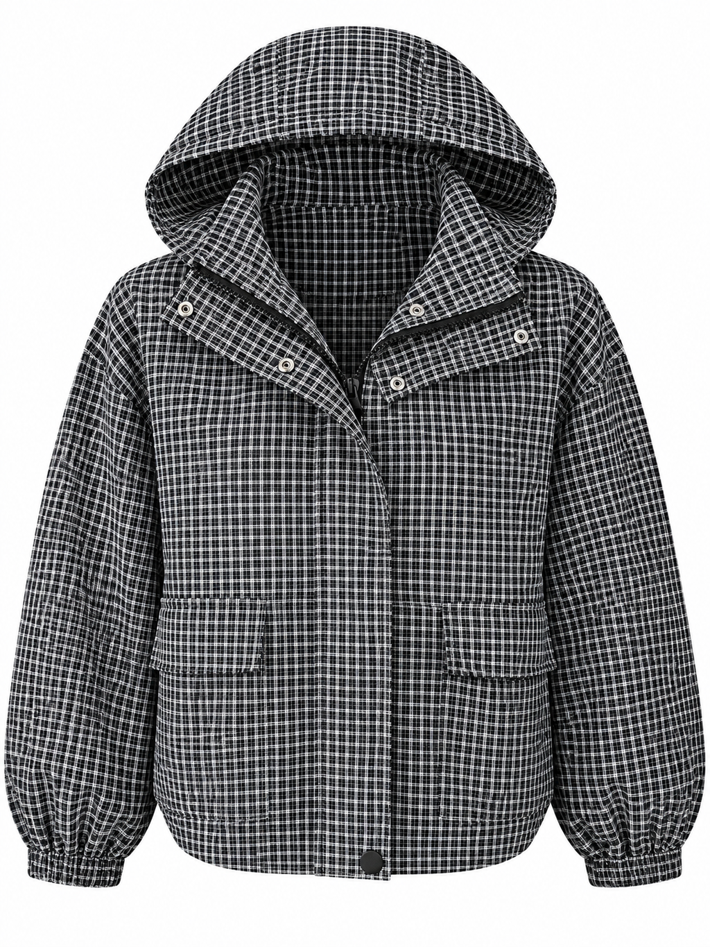 Payton Hooded Gingham Jacket