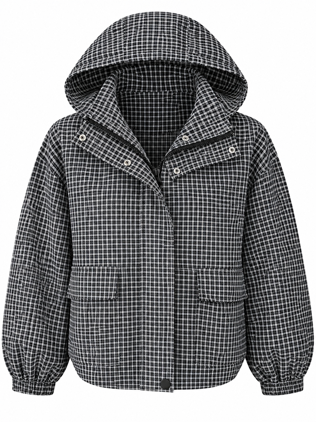 Payton Hooded Gingham Jacket