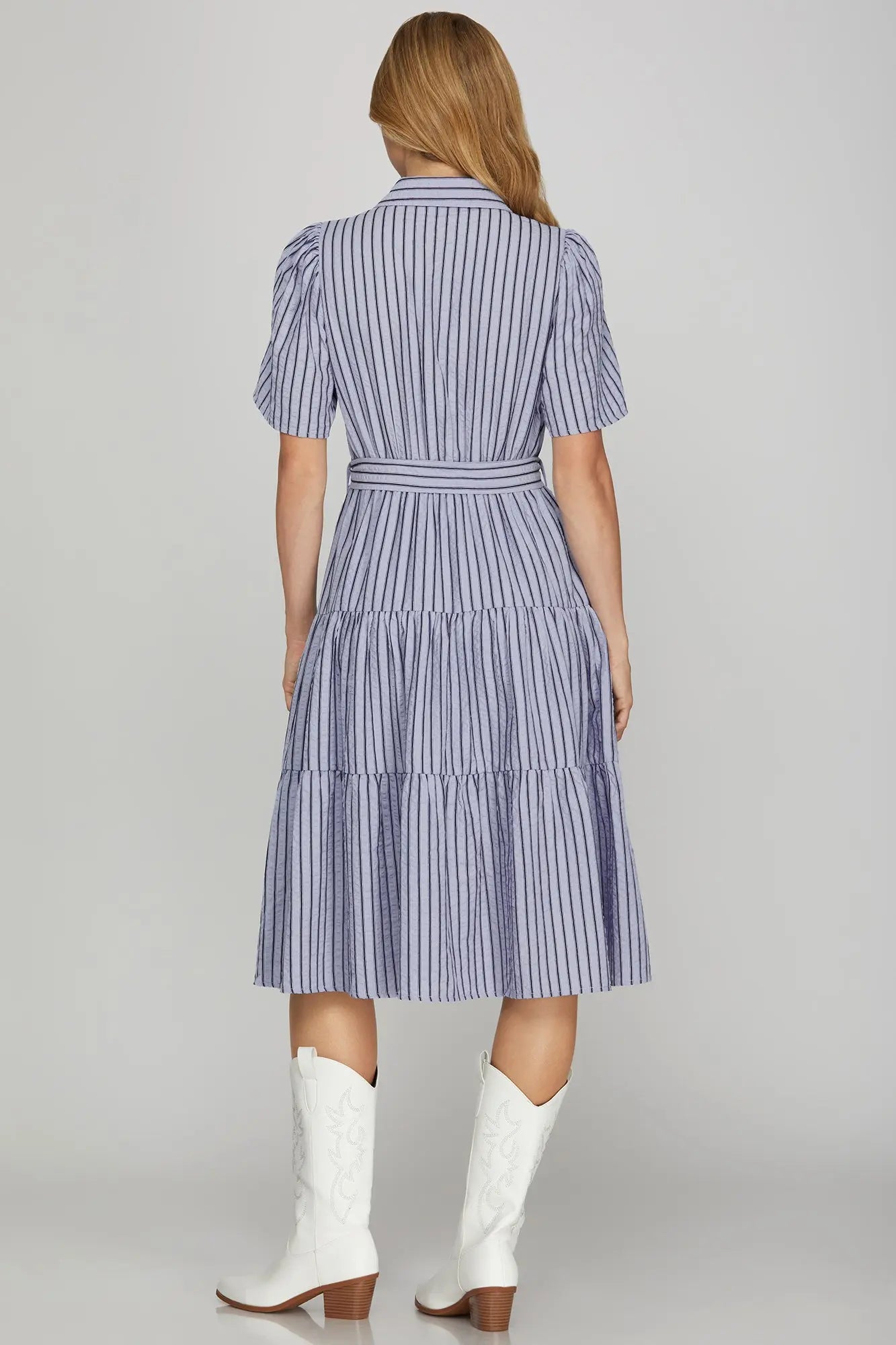 Lara Stripe Midi Dress