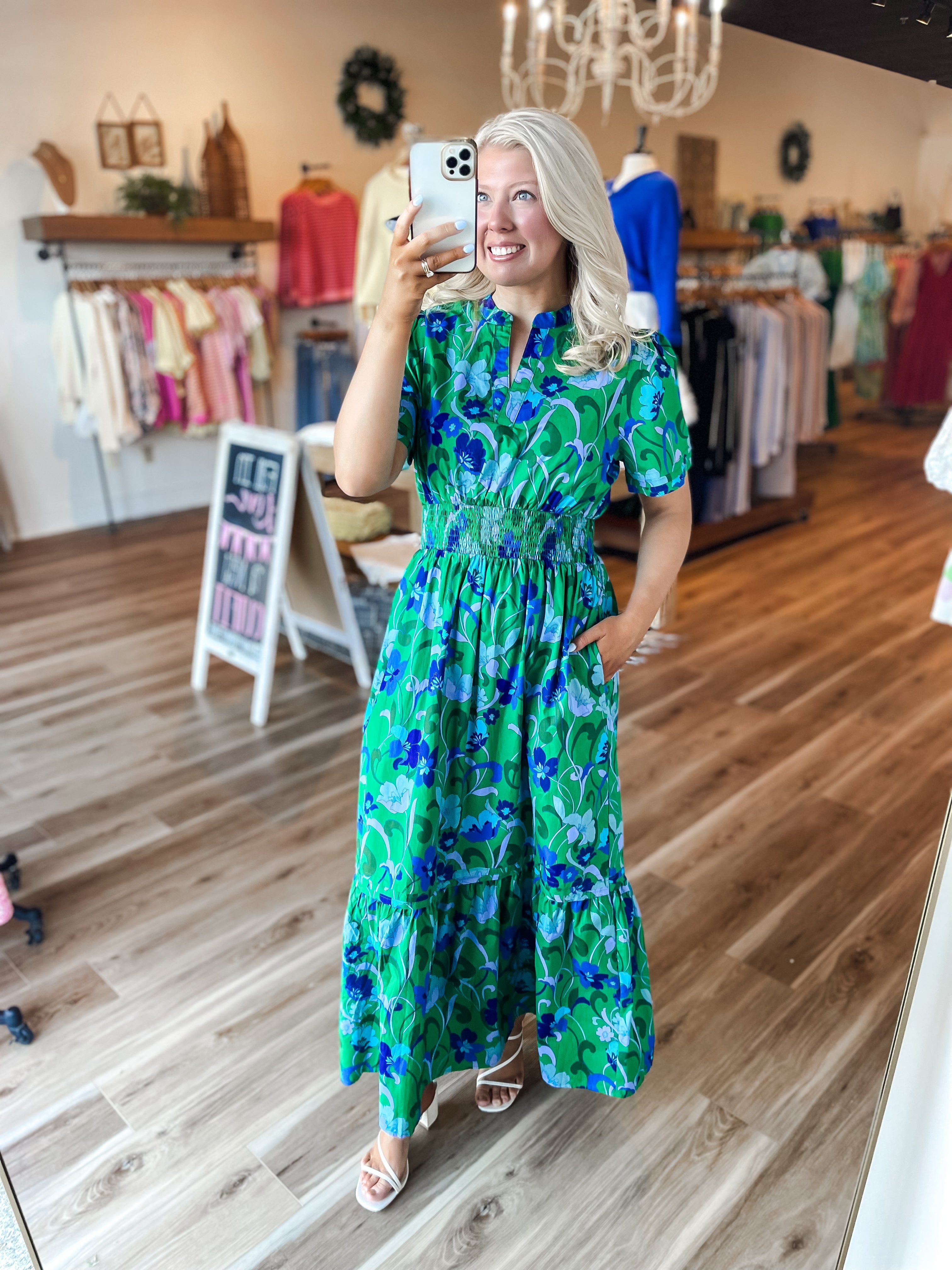 Lomeli Floral Poplin Maxi Dress