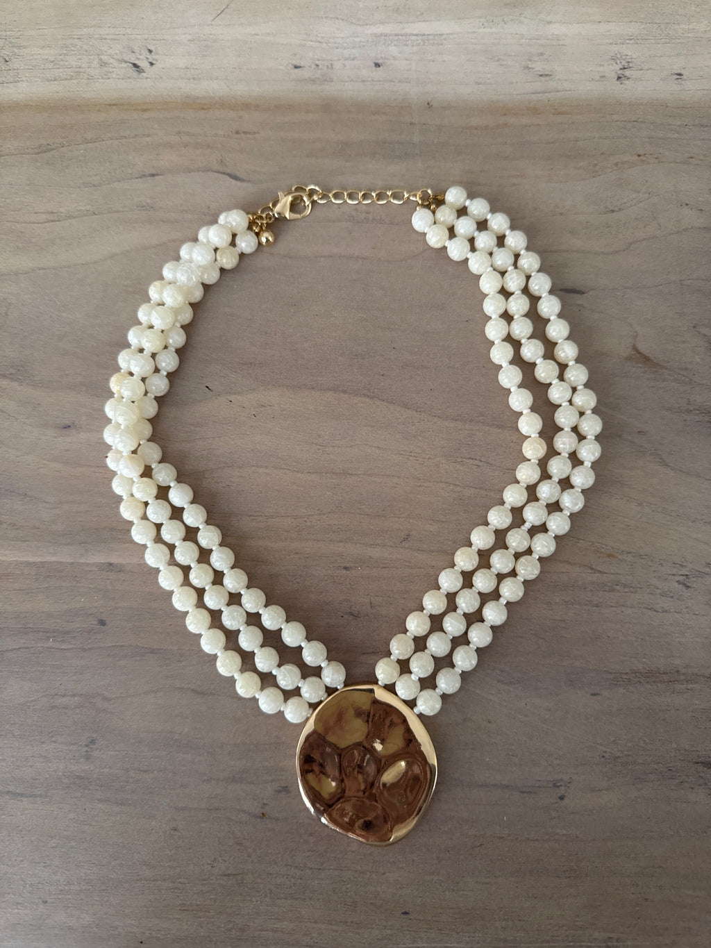 Pendent Marble Bead Necklace