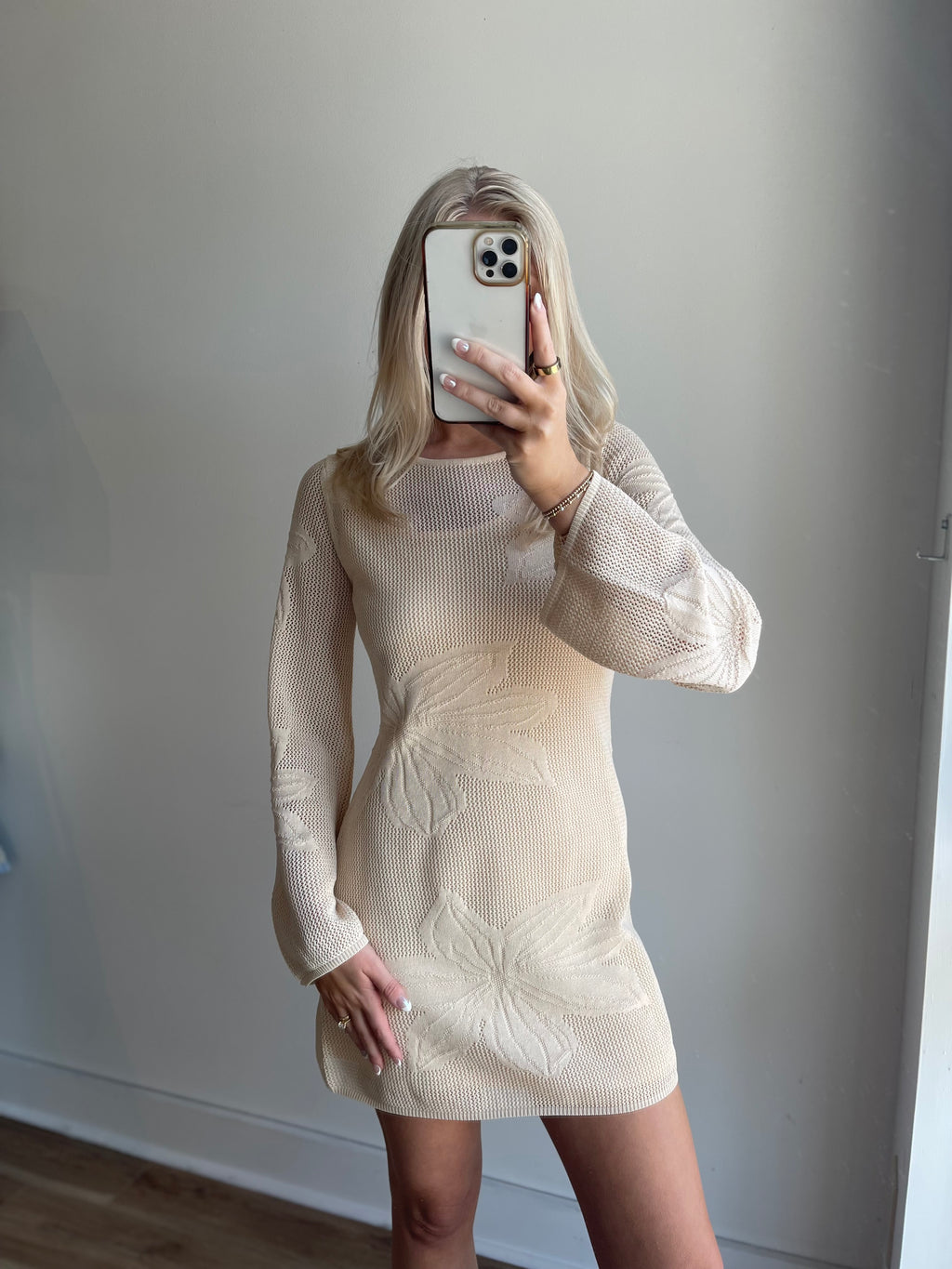 Sabrina Crochet Mini Dress