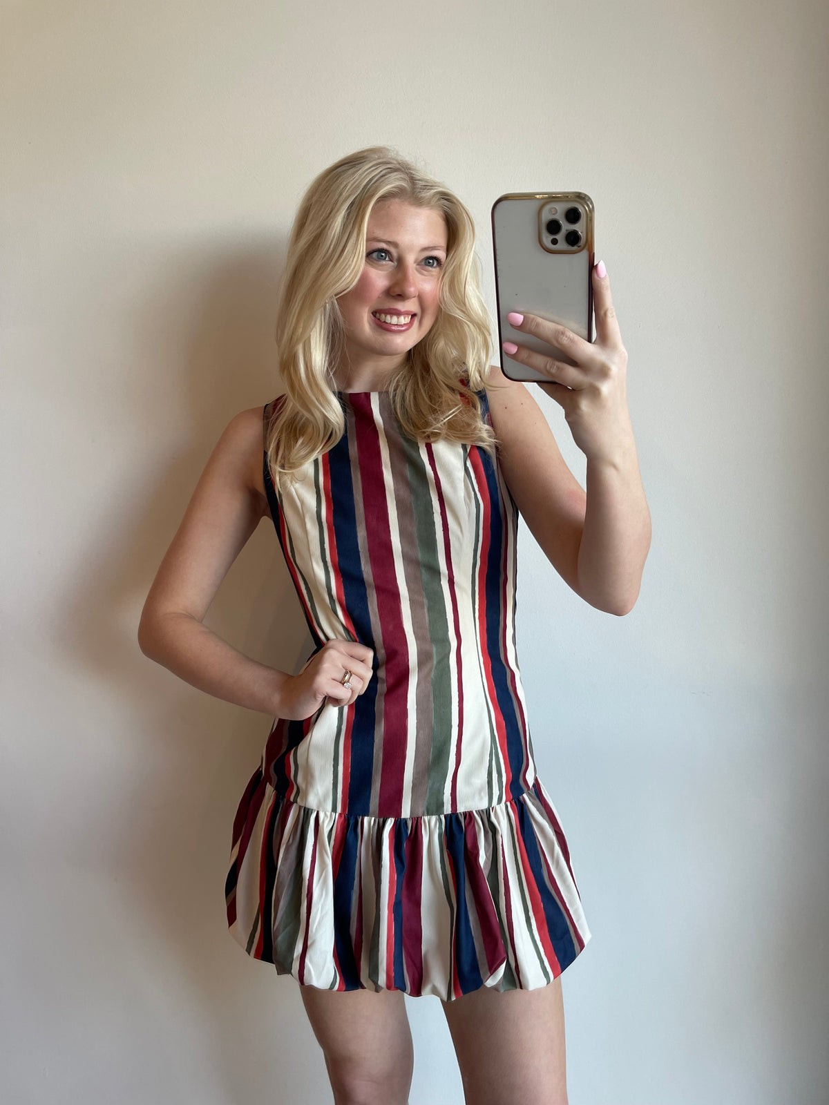 Luna Striped Mini Dress