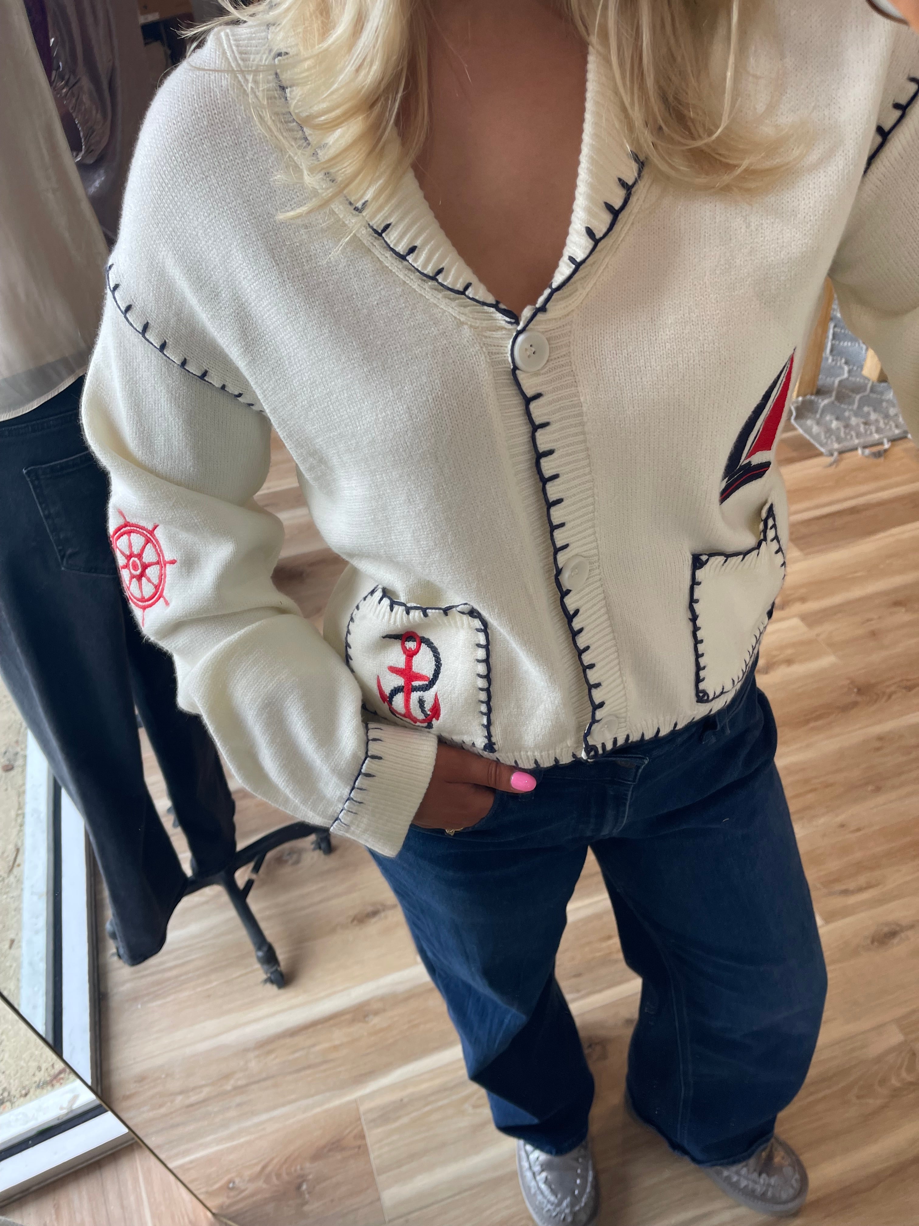 Anchor Patch Cardigan