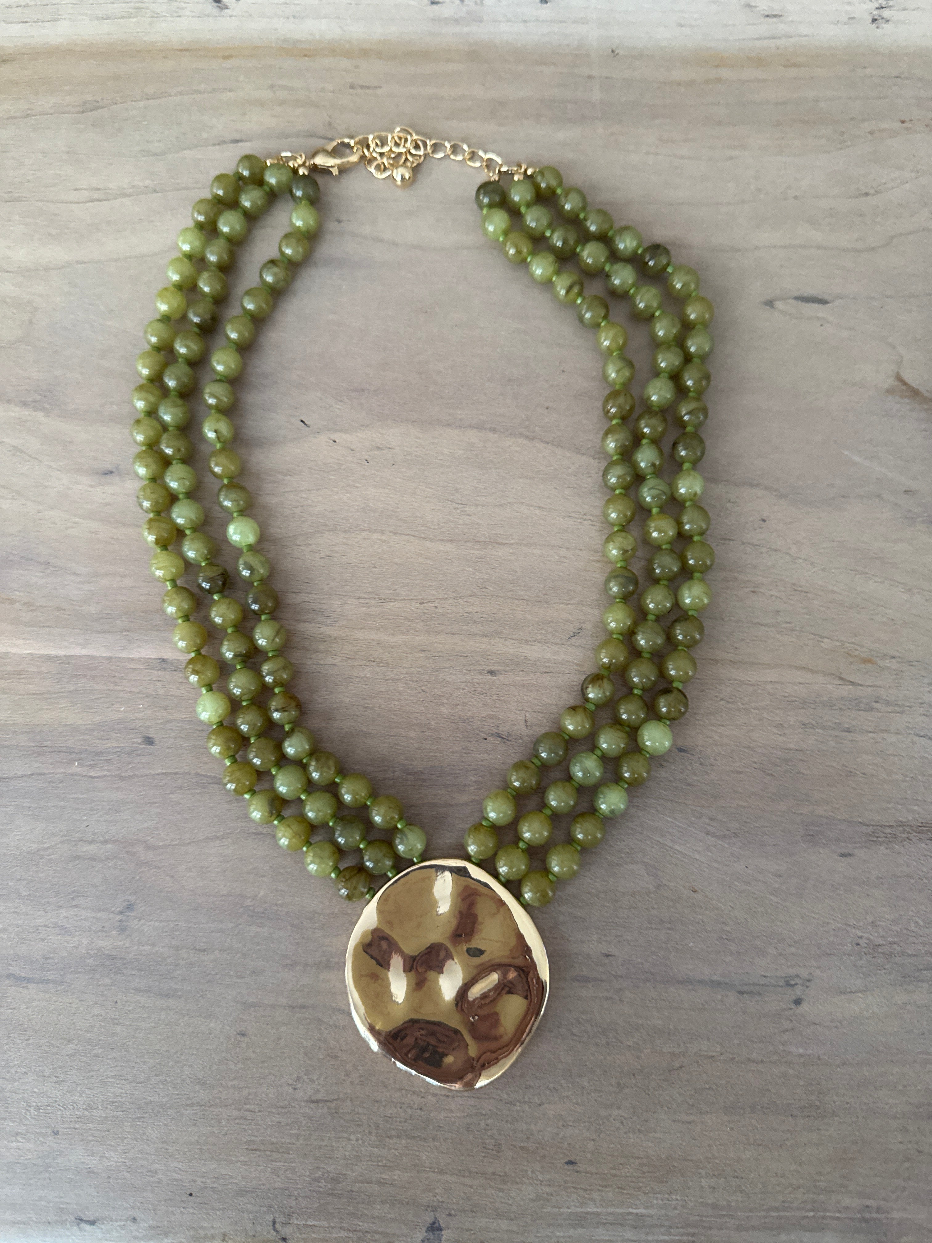 Pendent Marble Bead Necklace