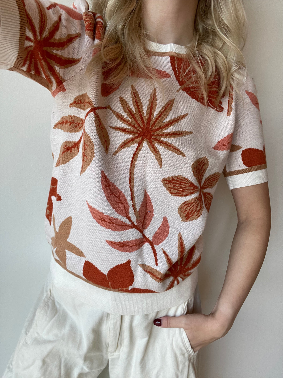 Autumn Jacquard Knit Top