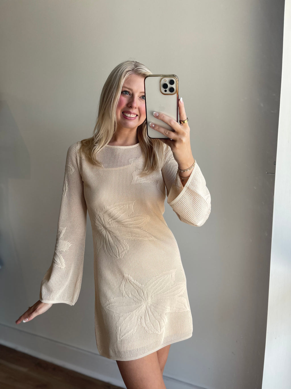 Sabrina Crochet Mini Dress