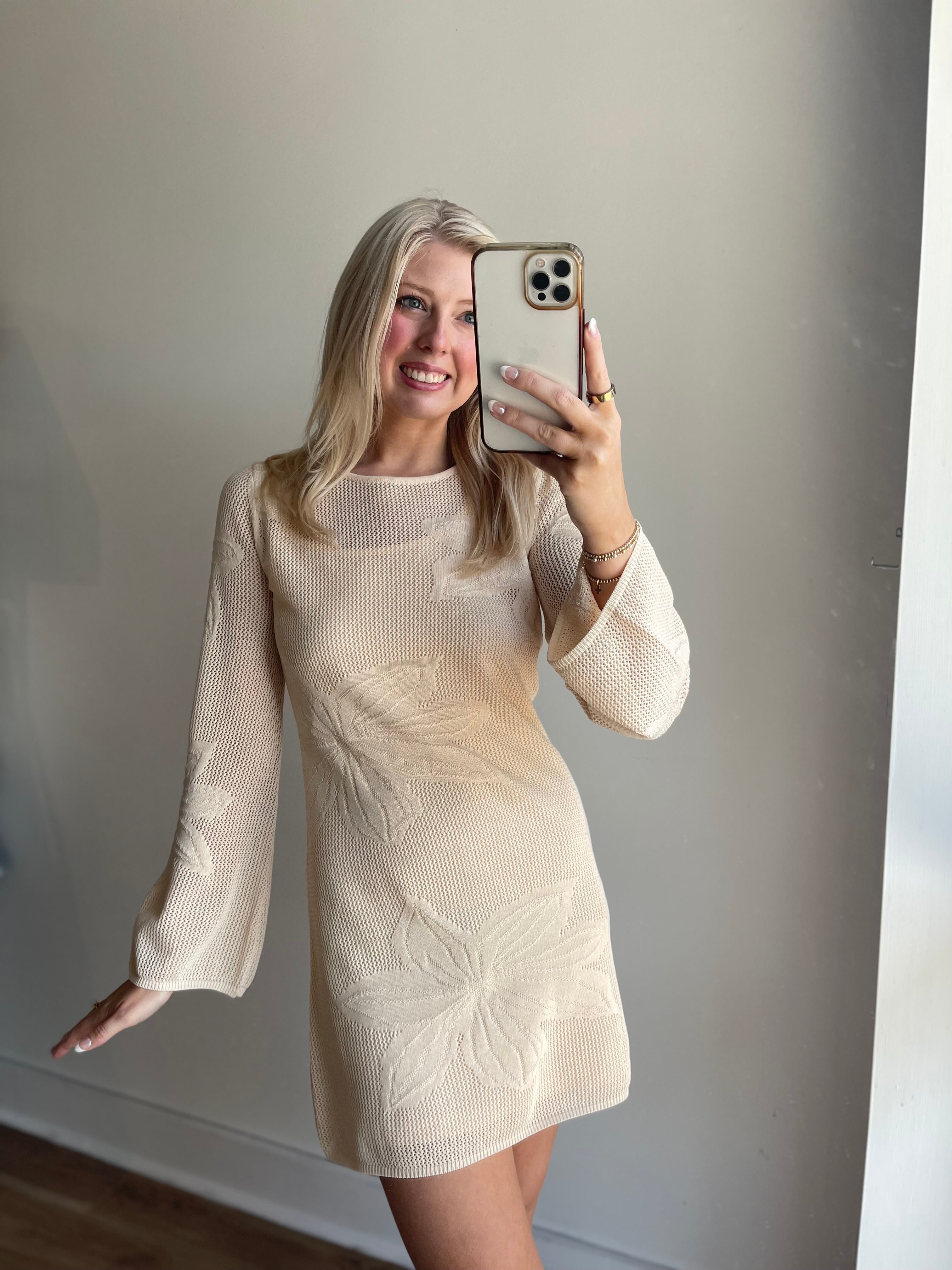 Sabrina Crochet Mini Dress