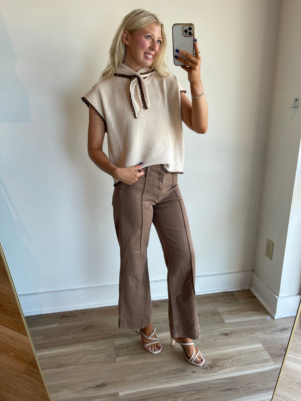 Twill Wide Leg Trousers