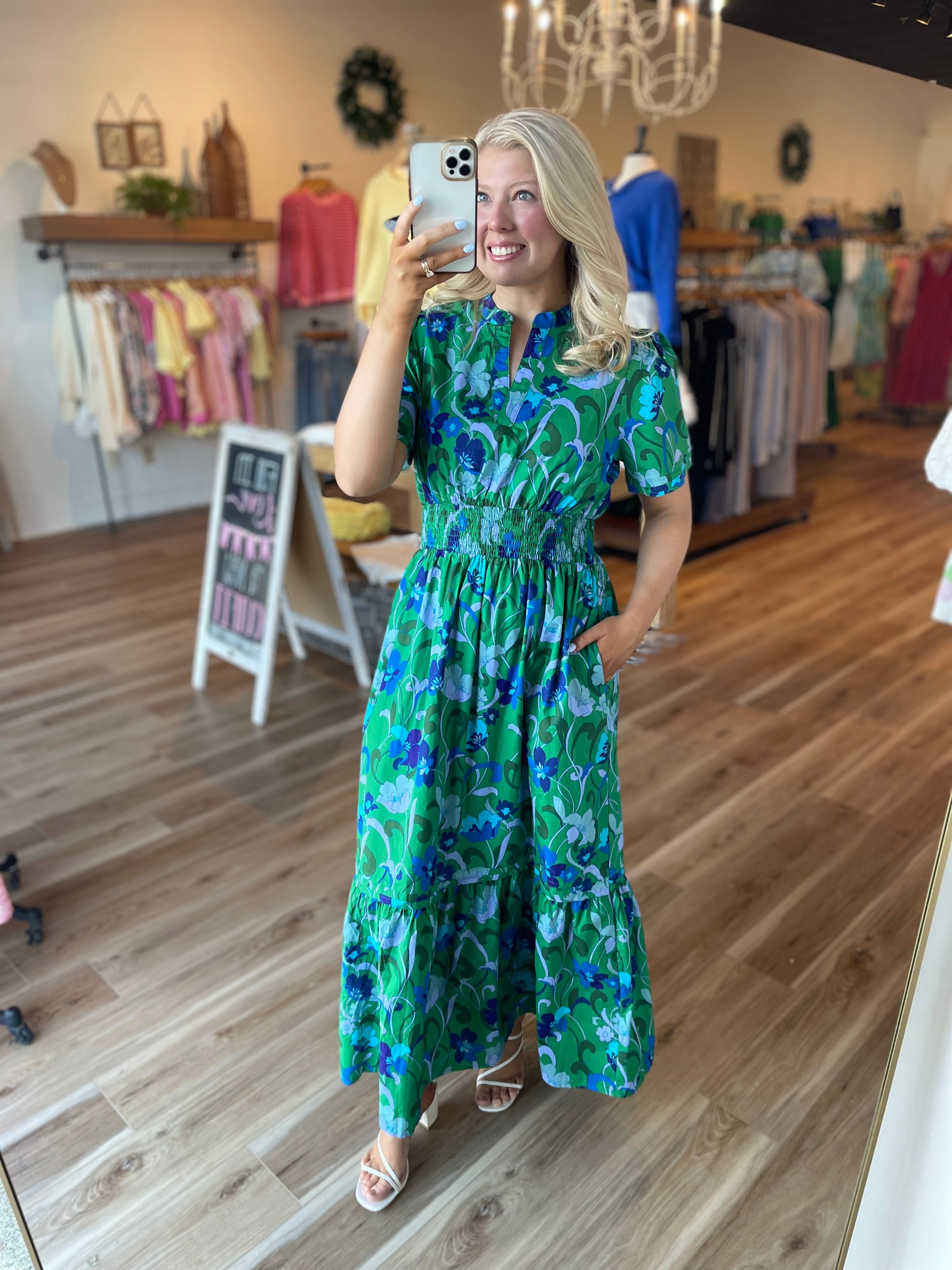 Lomeli Floral Poplin Maxi Dress