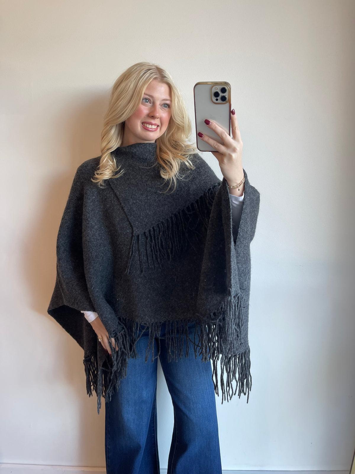 James Poncho Sweater