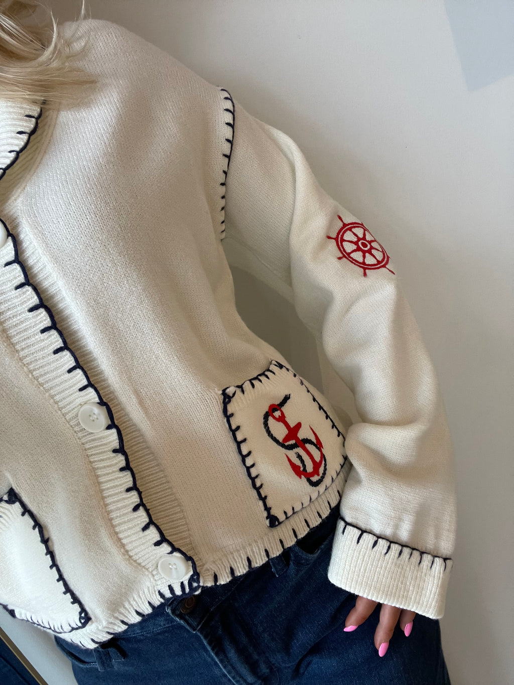 Anchor Patch Cardigan