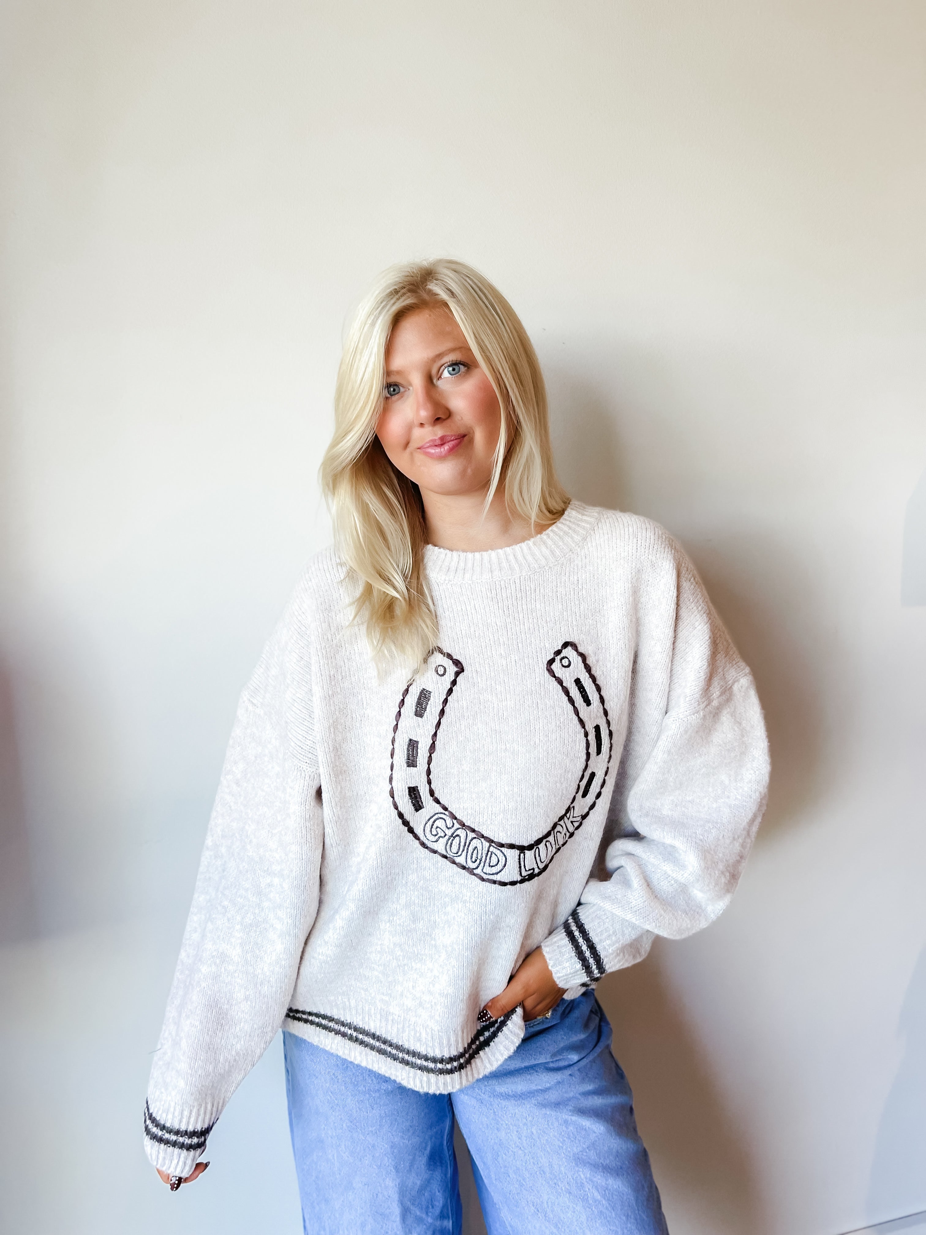 Good Luck Horseshoe Sweater