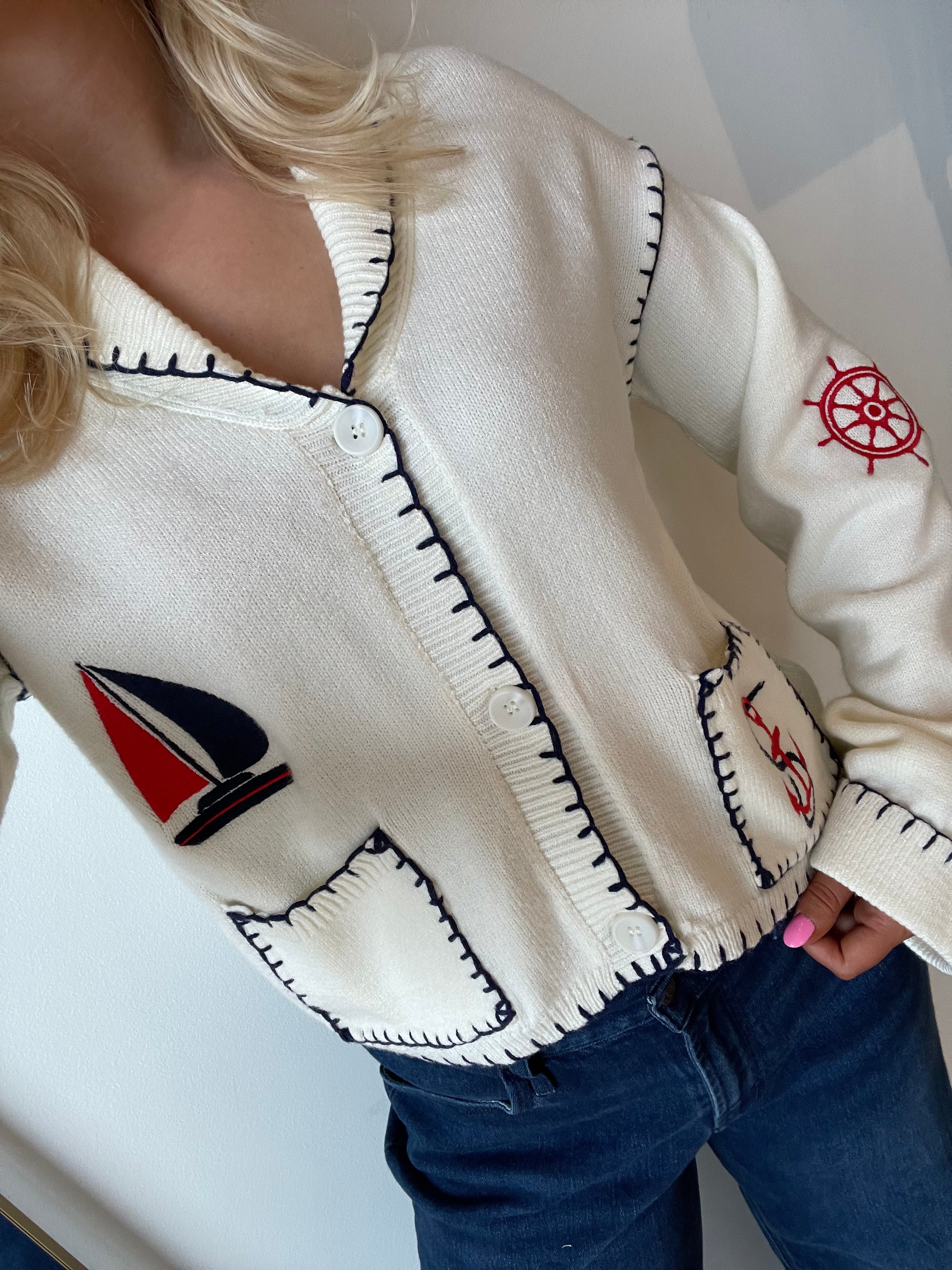 Anchor Patch Cardigan